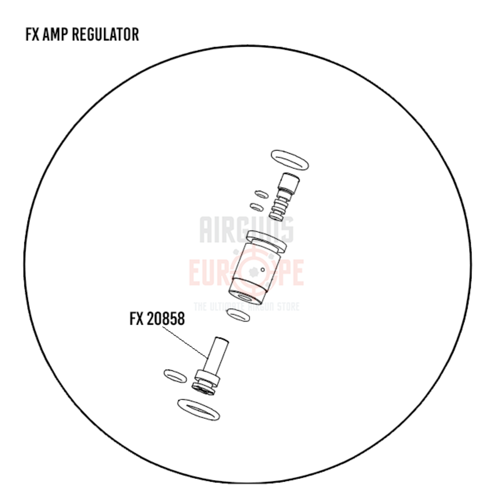 FX Airguns FX 20858 | AMP Brass Regulator Piston (long 16mm)