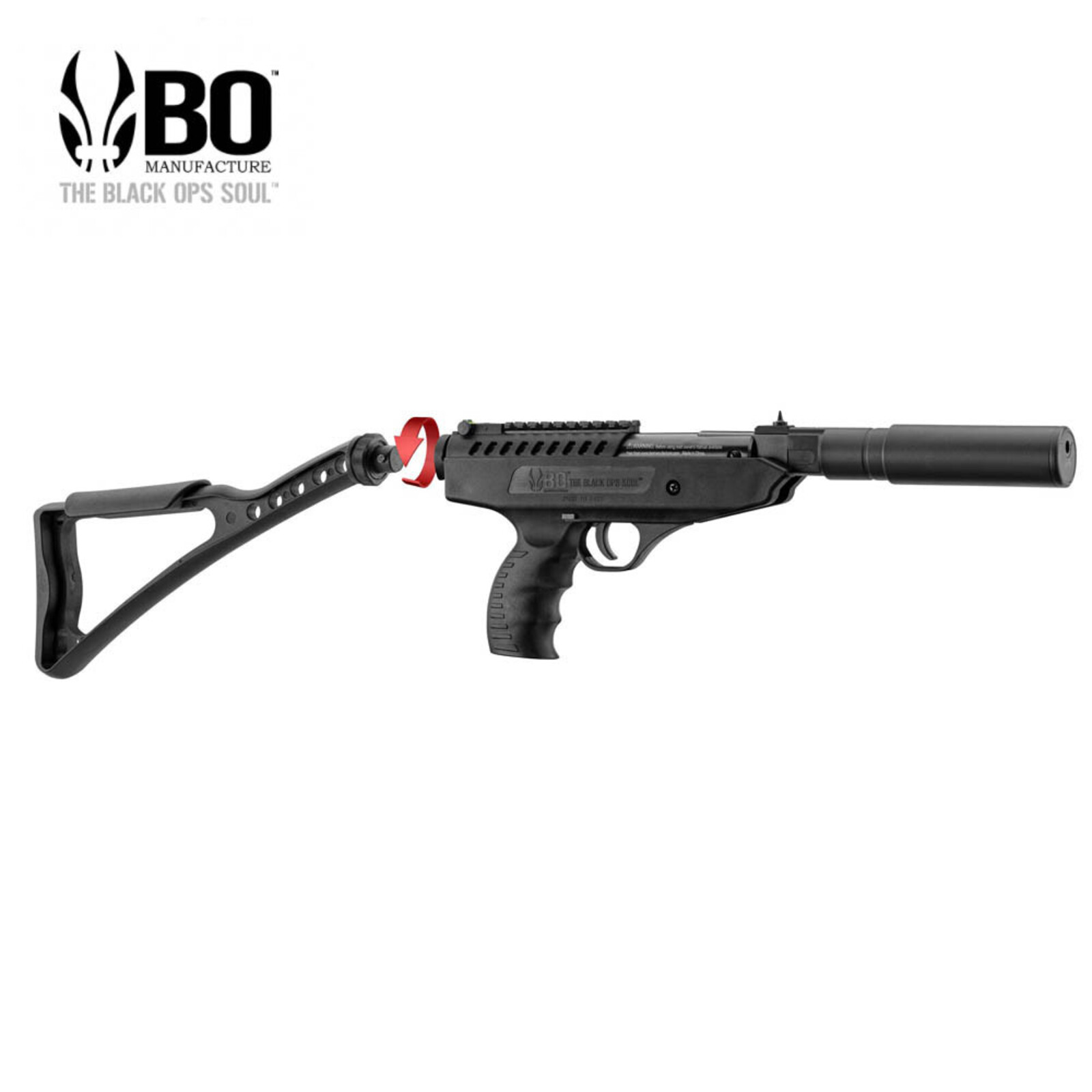 Black Ops Manufacturing BO Langley Silencer Breakbarrel pistol