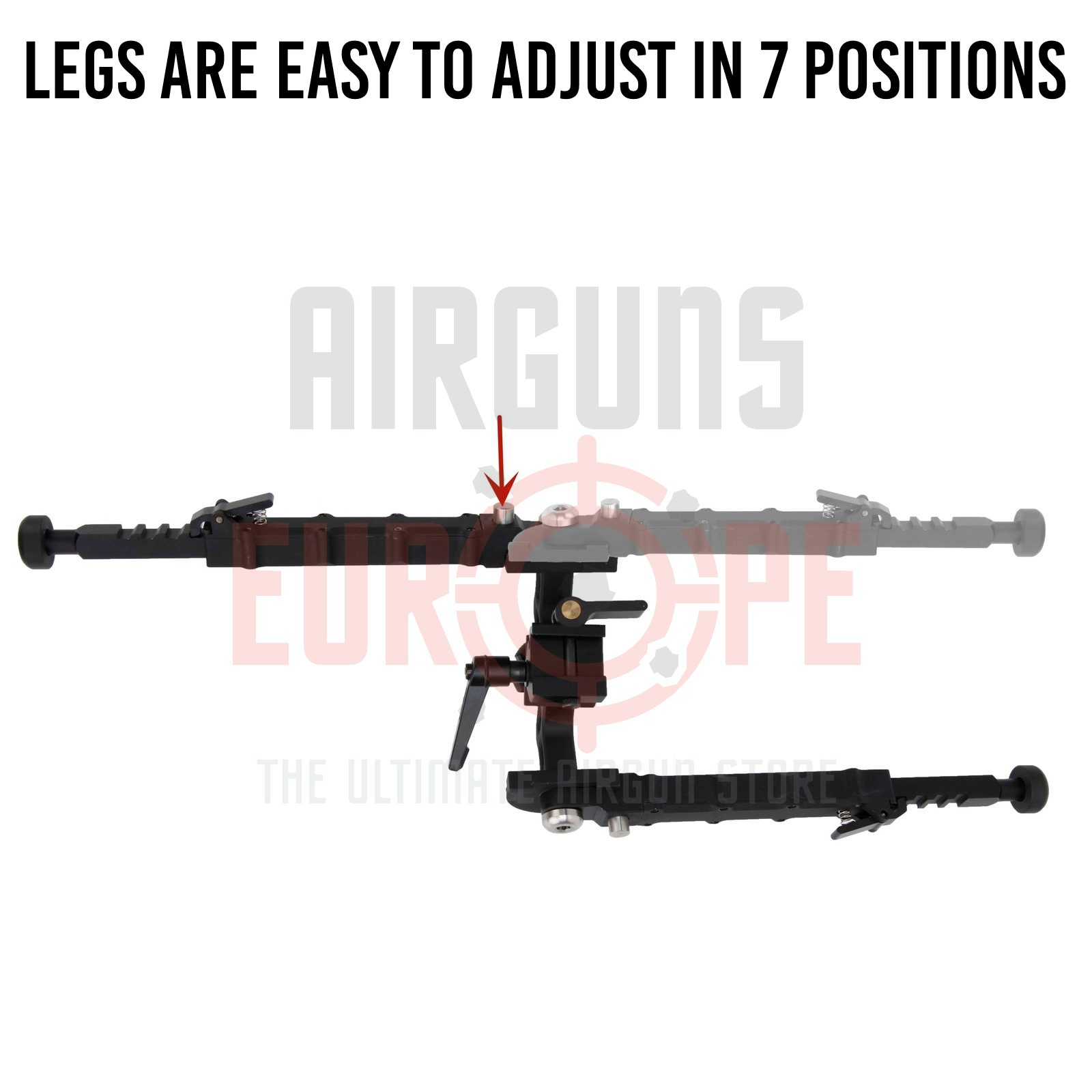 Airguns Europe AG-7 Adjustable bipod | Wide stance