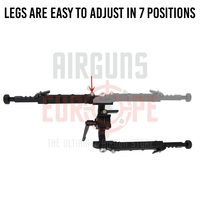 Airguns Europe AG-7 Adjustable bipod | Wide stance
