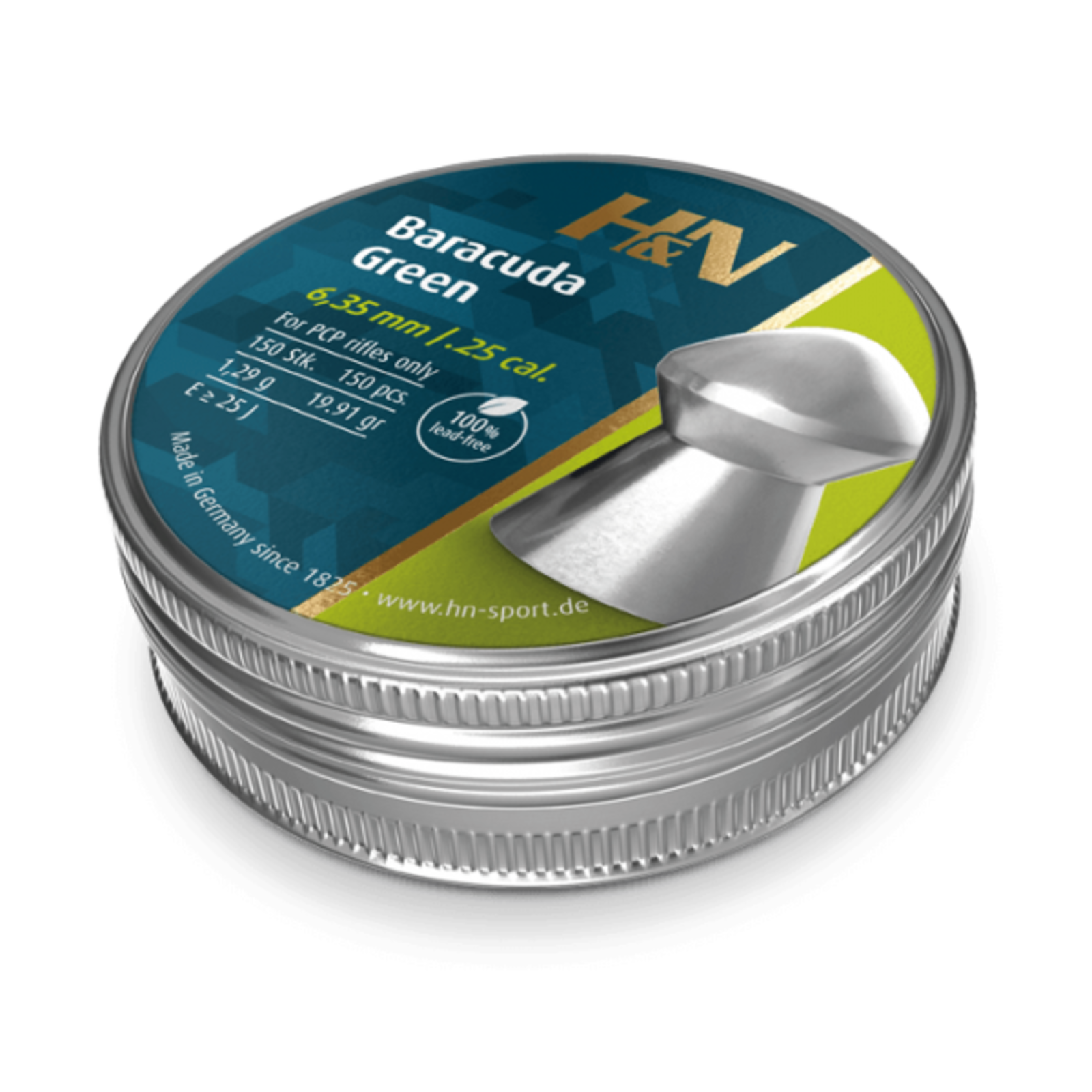 Haendler & Natermann H&N Baracuda Green Lead-free | 6.35mm | 19.96 grains