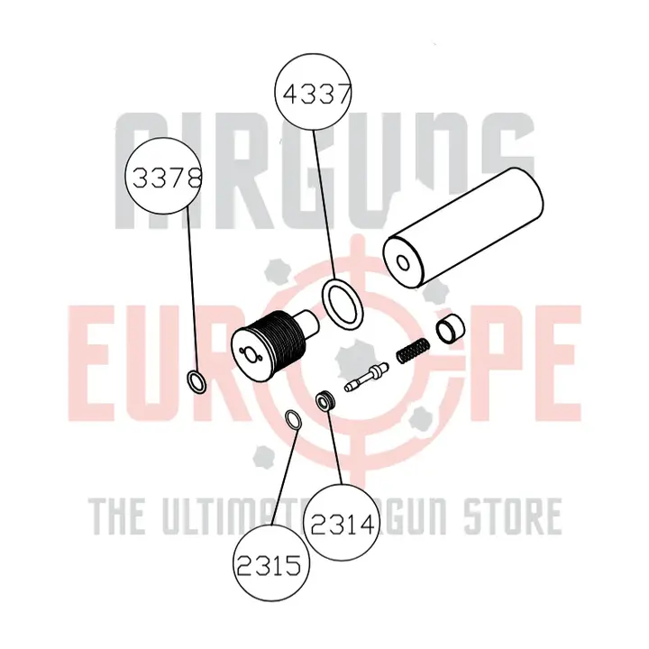 Reseal kit Hatsan Velox Air cylinder