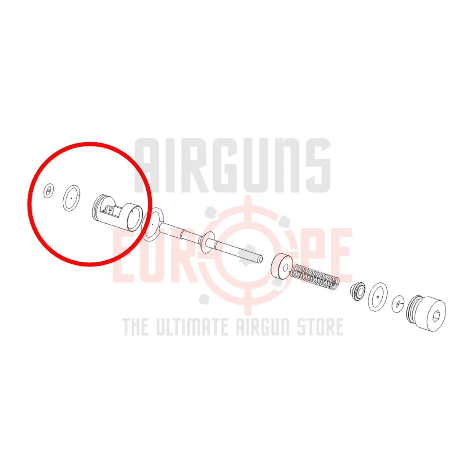 FX Airguns FX 20923C Valve seat Complete | FX DRS/Dynamic/King/Panthera/Leopard