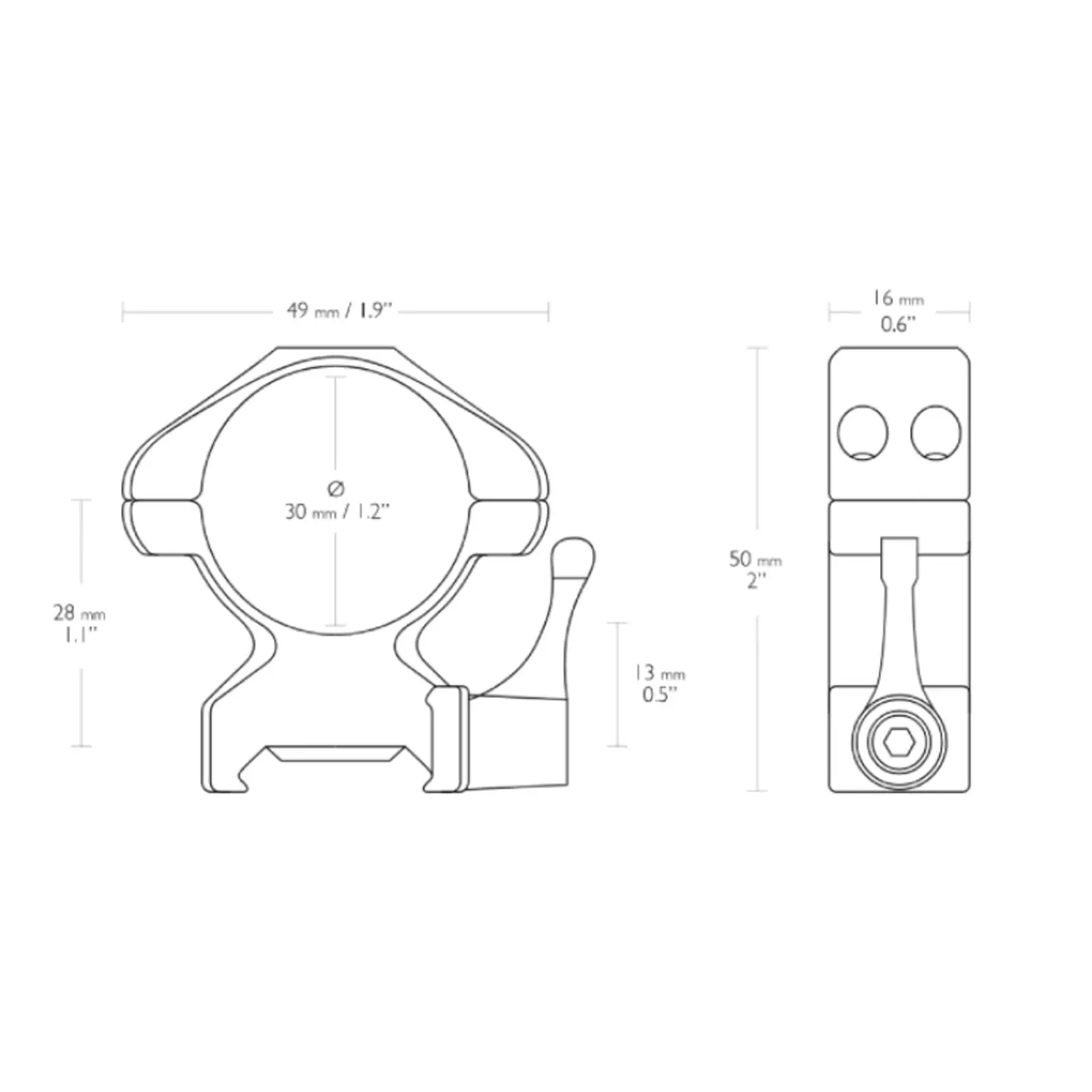 Hawke Precision Steel Mounts QD
