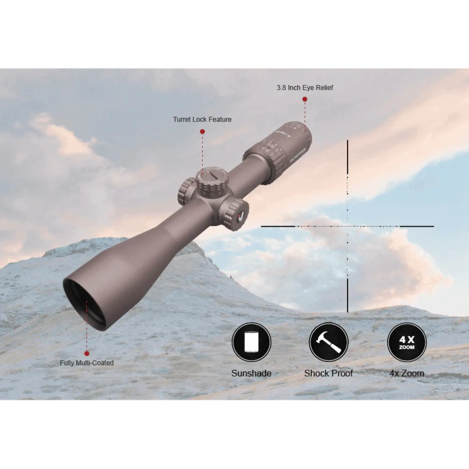 Vector Optics Rifle scope VictOptics S4 4-16x44 MDL | Coyote FDE