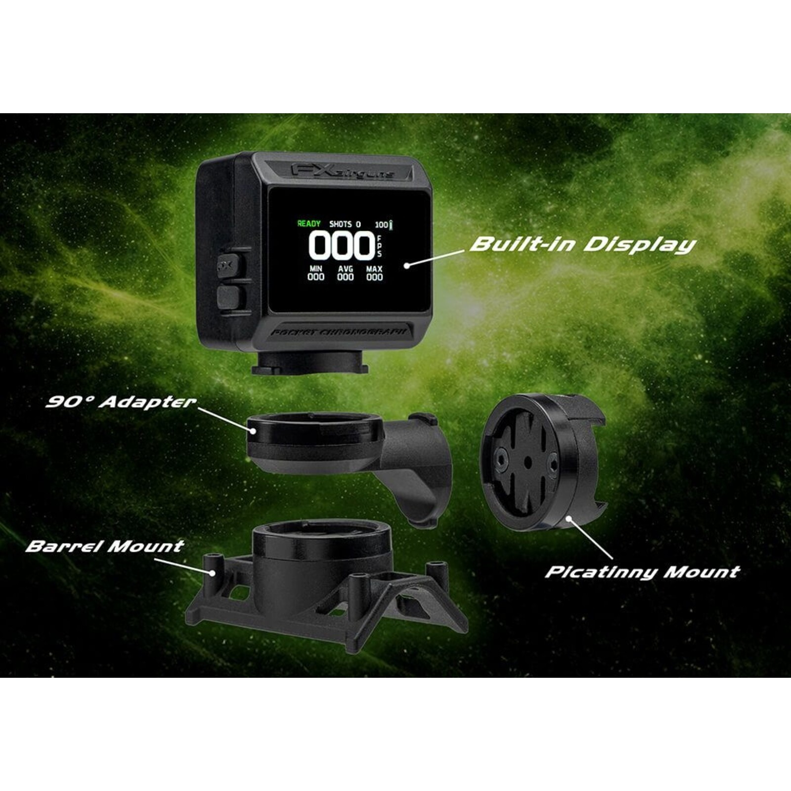 FX Airguns FX D1 Pocket Chrono snelheidsmeter met Display