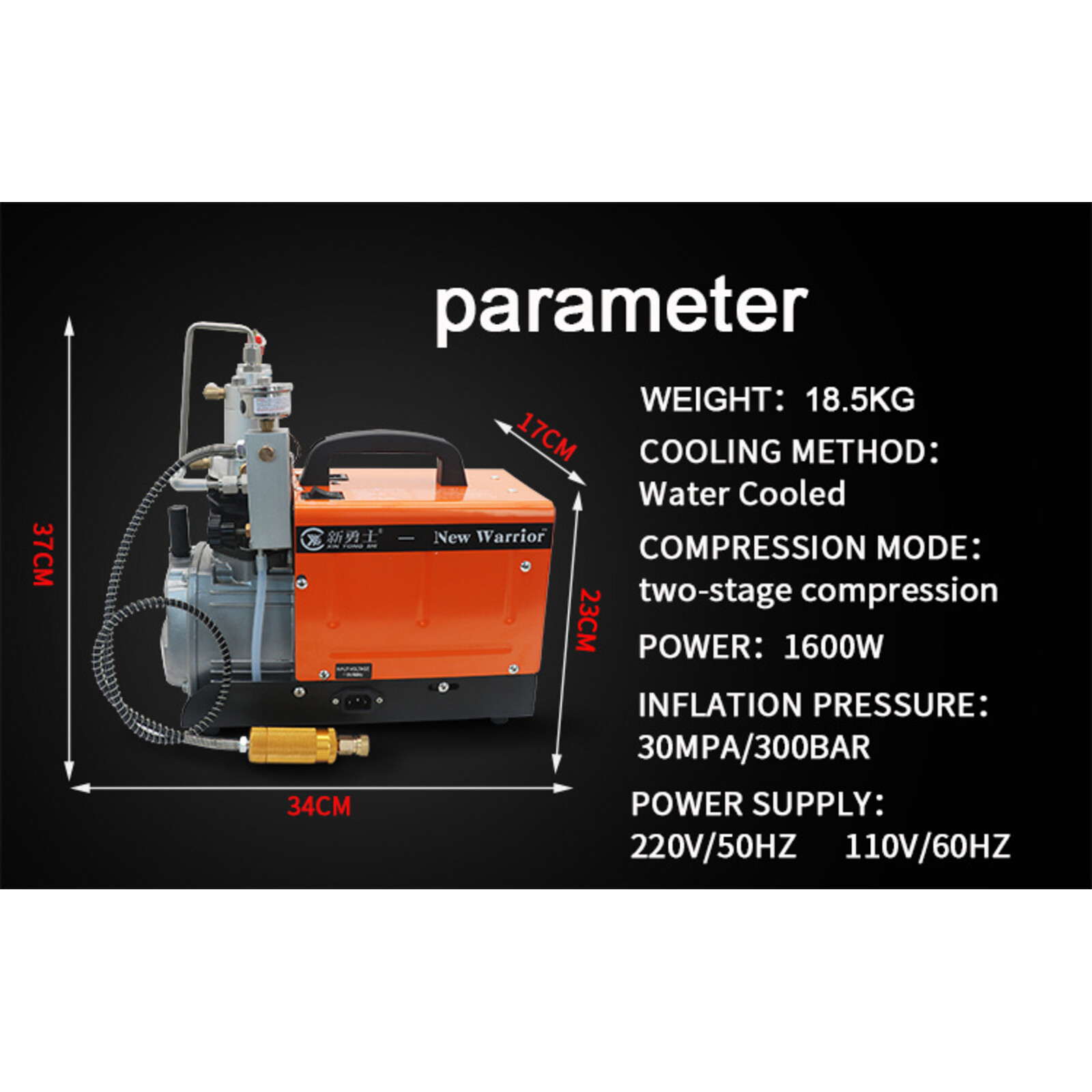 New Warrior Mini compressor 300 bar | New Warrior | Water-cooled