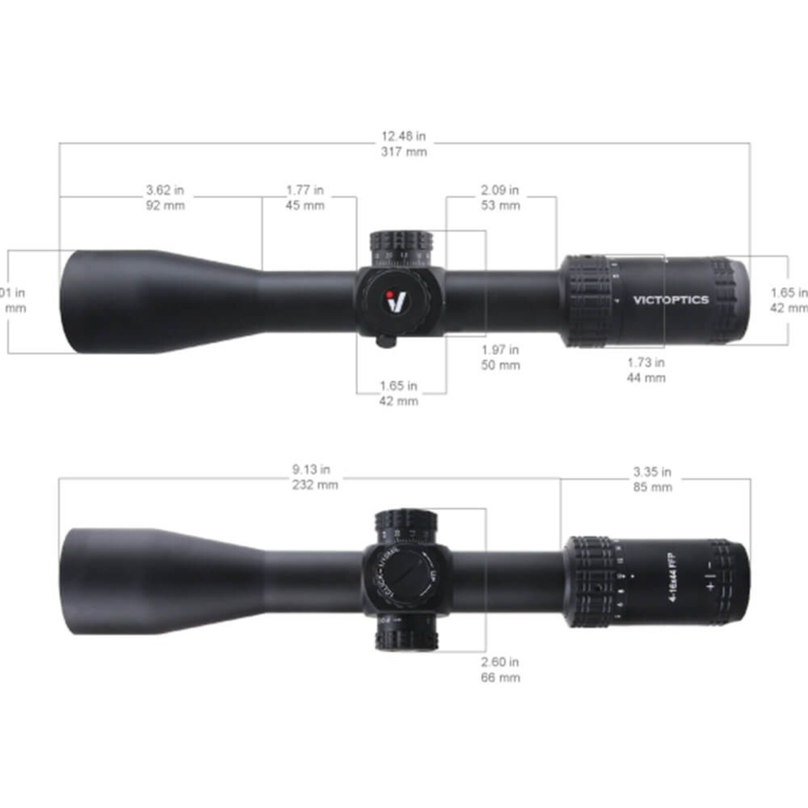 Vector Optics Rifle scope VictOptics S4 4-16x44 MDL | Black