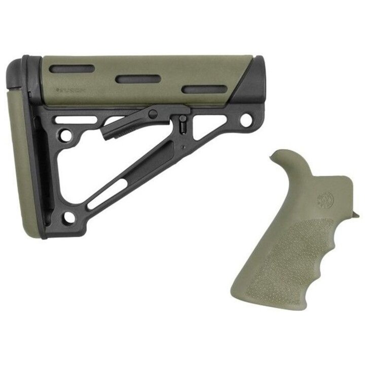 Stock + Grip Hogue AR15 OMCB Mil-Spec | OD Green