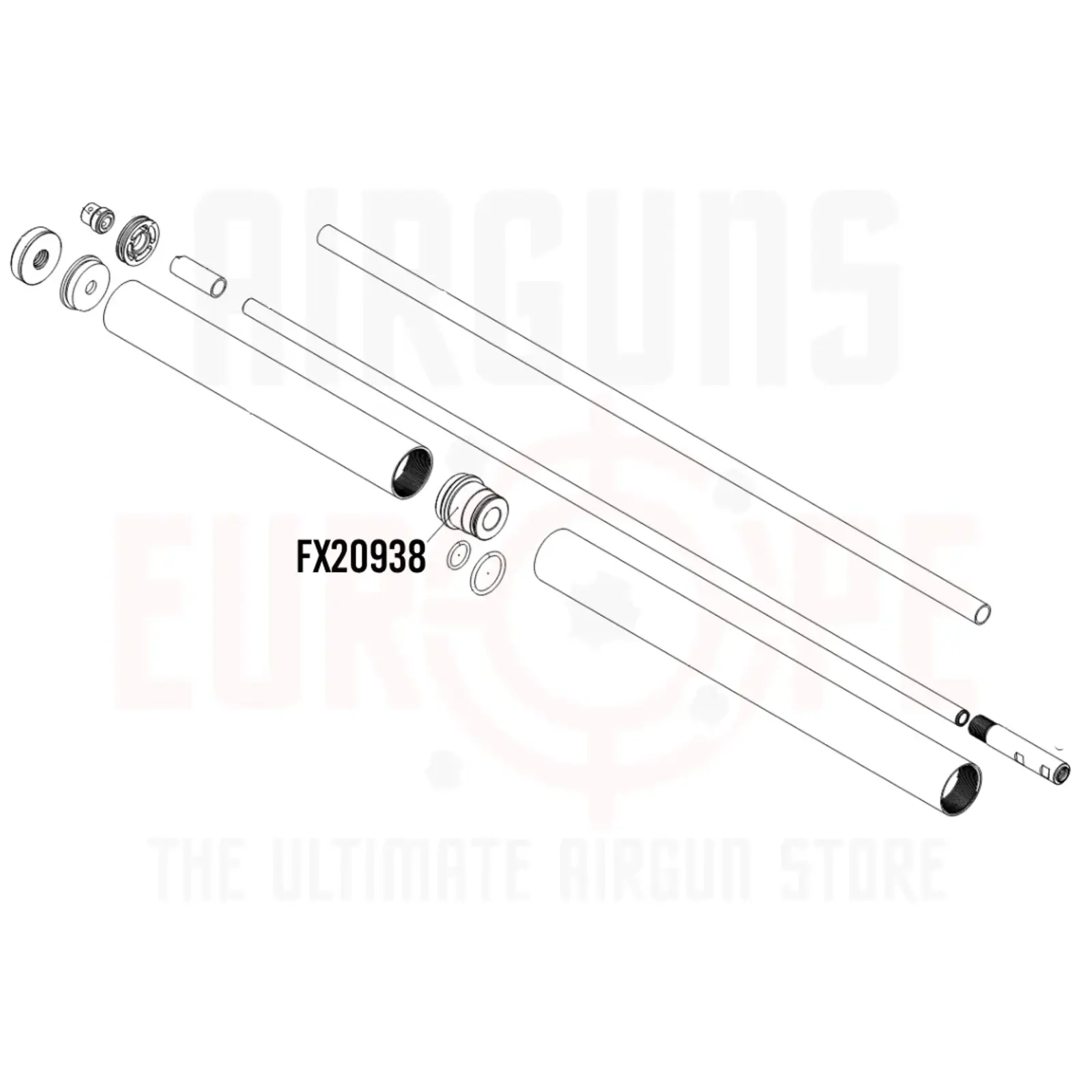 FX Airguns FX 20938 Valvetube End Plenum Dynamic + o-rings