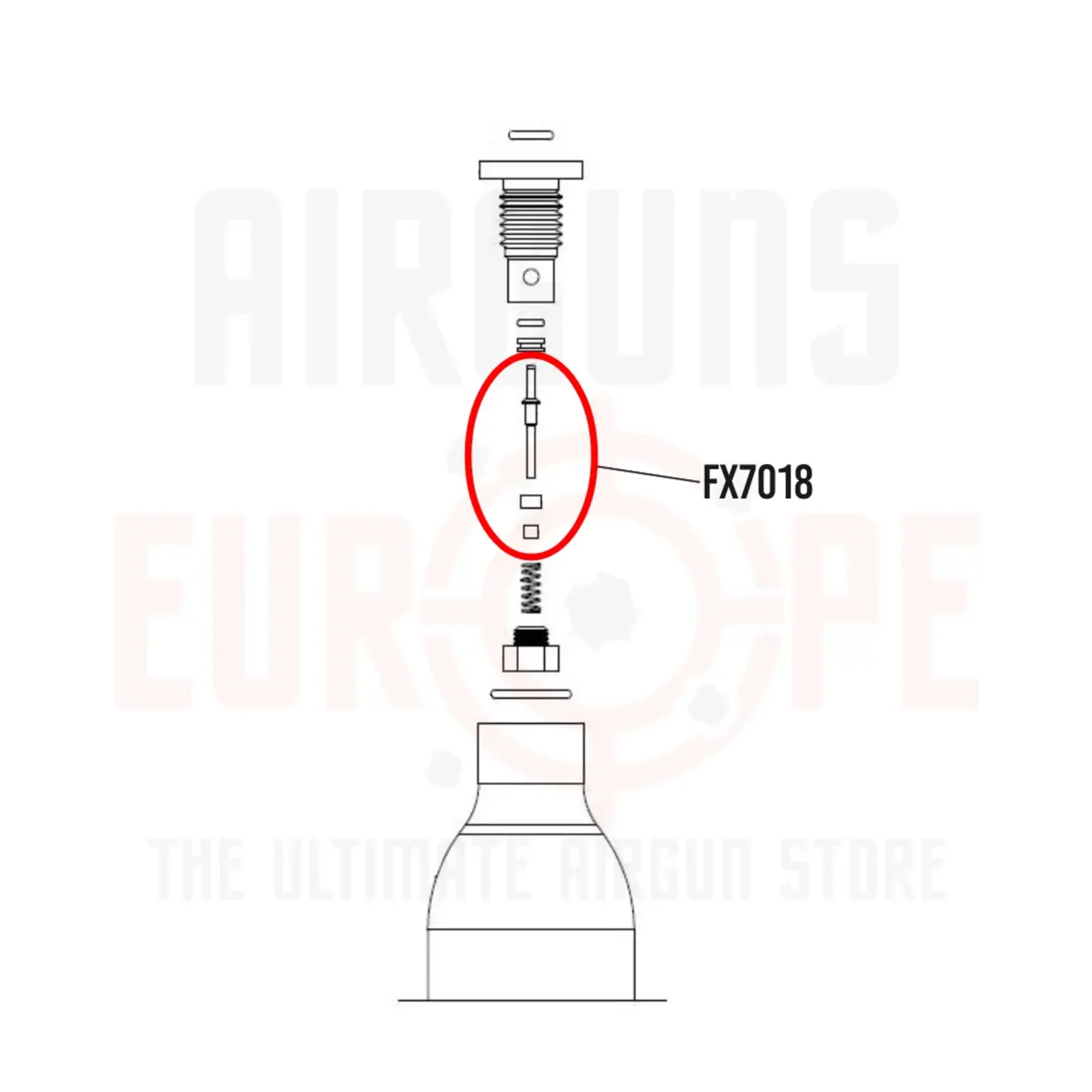 FX Airguns FX7018 Valve pin for FX Bottles