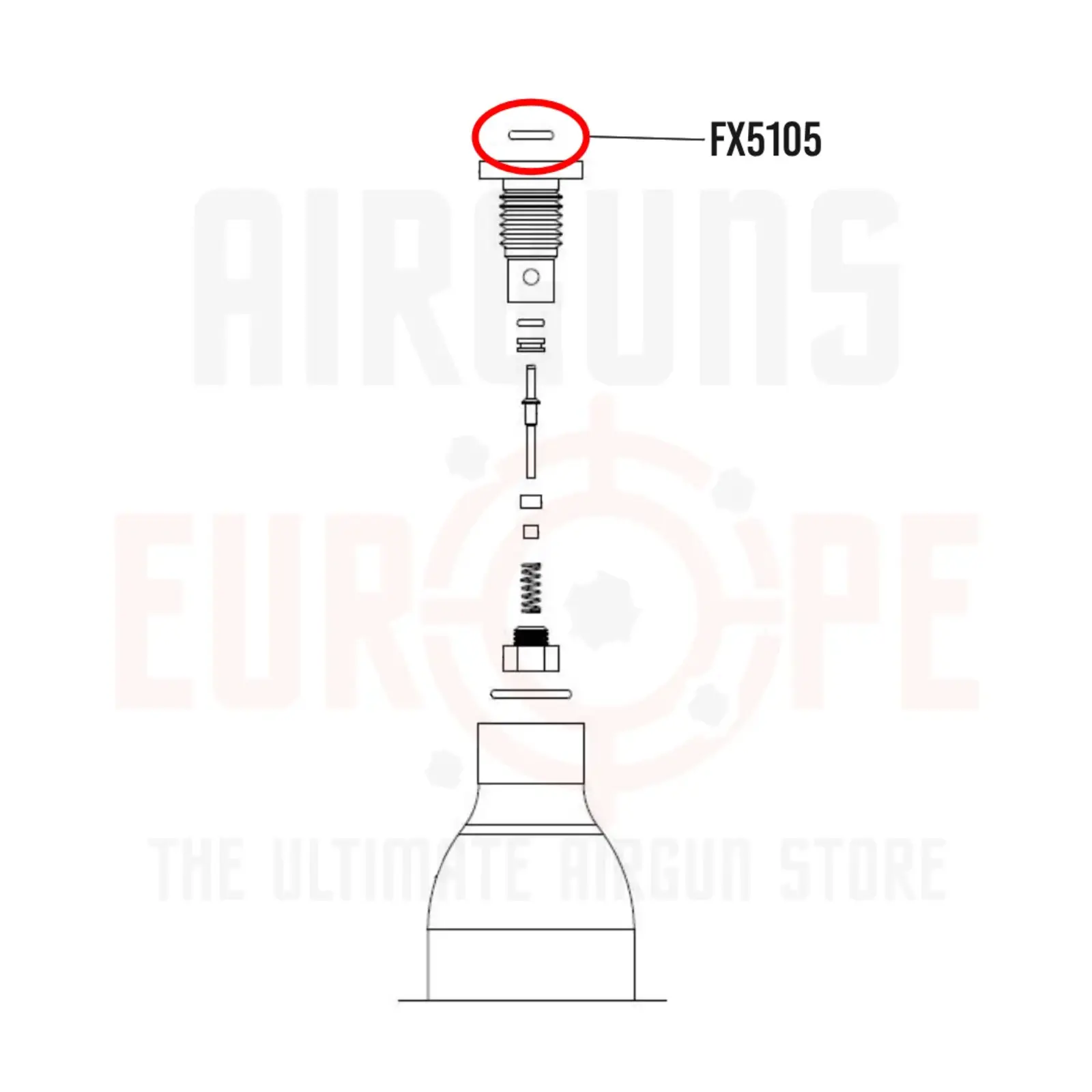 FX Airguns FX5105 FX Bottle connector seal