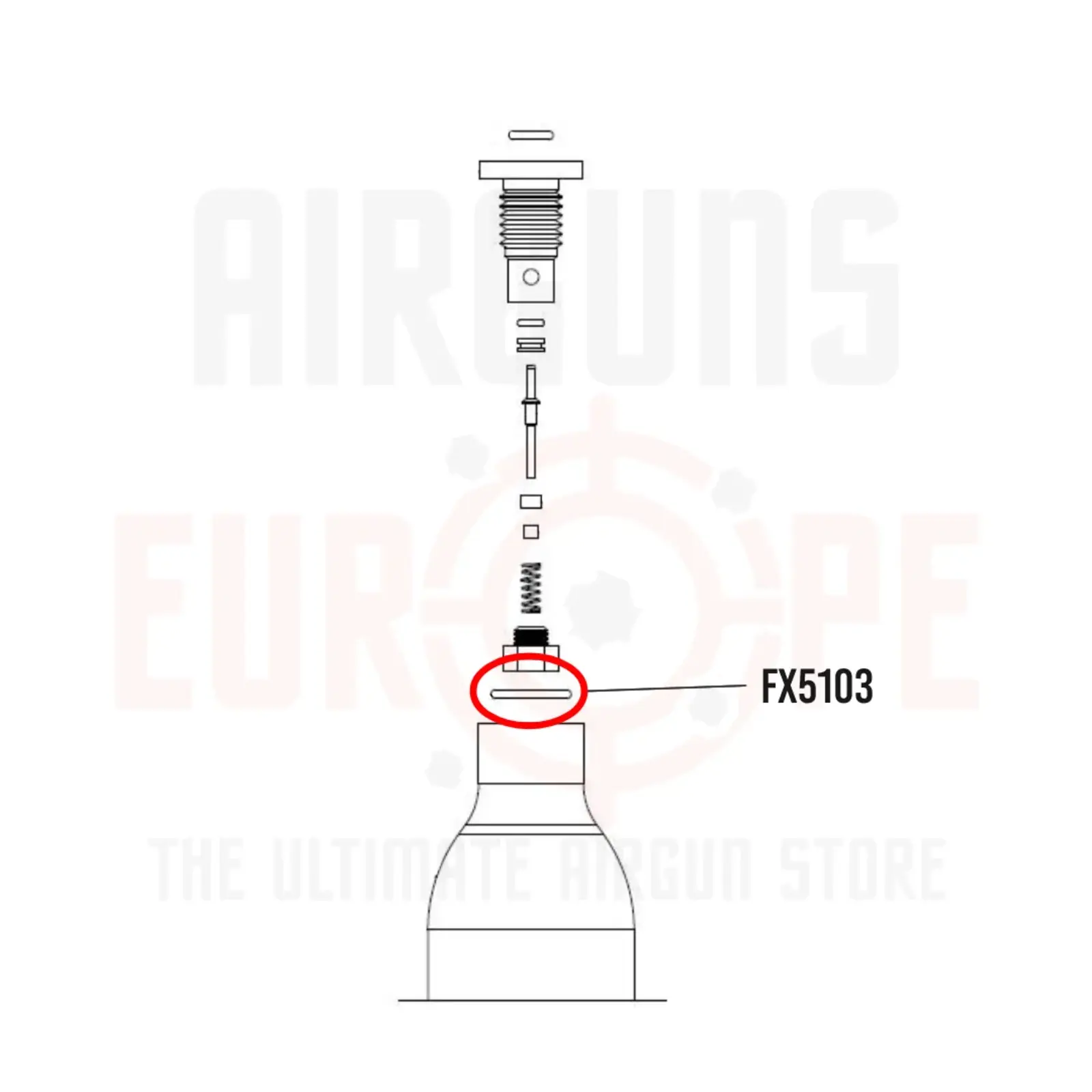 FX Airguns FX5103 FX Bottle internal seal