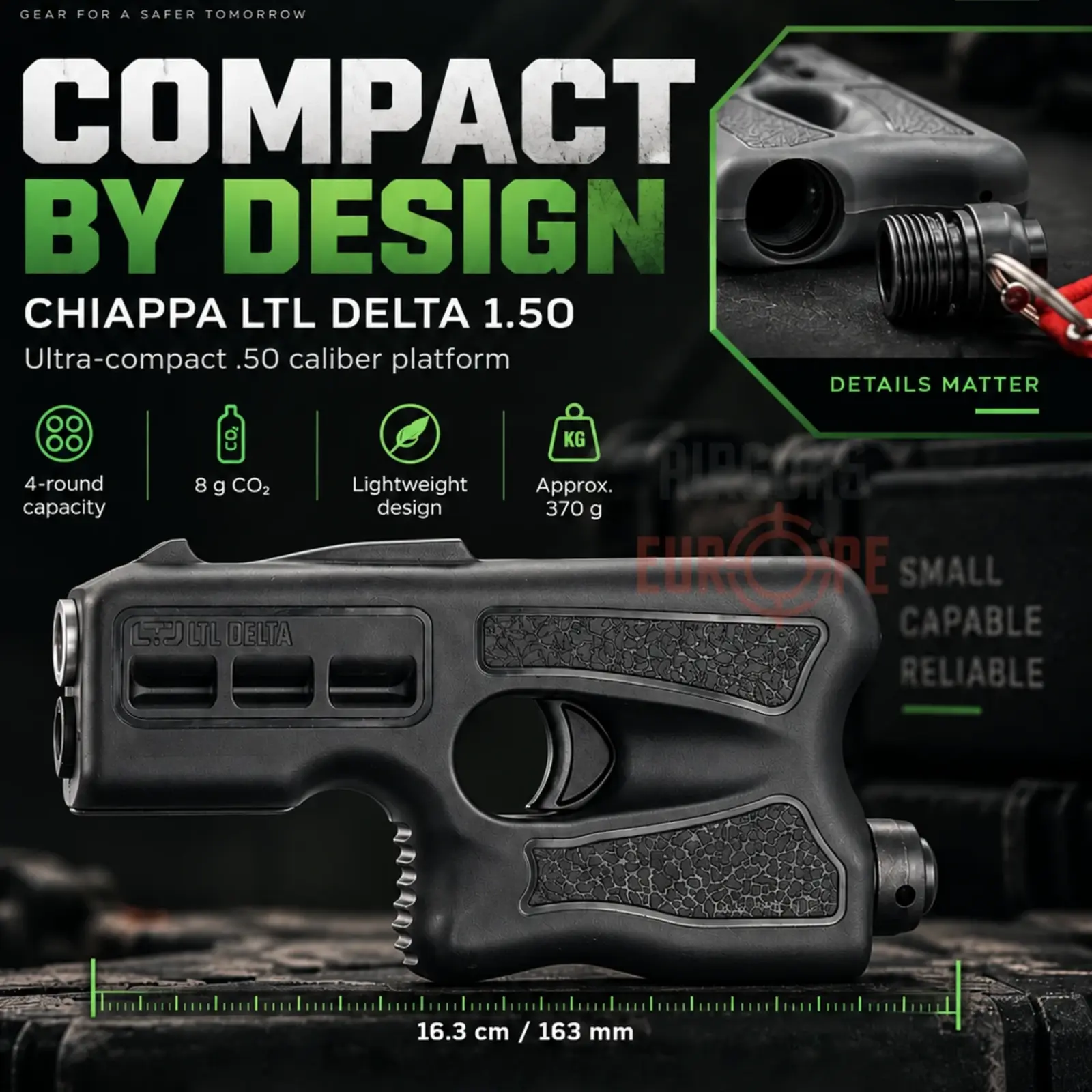 Chiappa Pre-Order | LTL Delta 1.50 Co2 Pocket Pistol | .50D