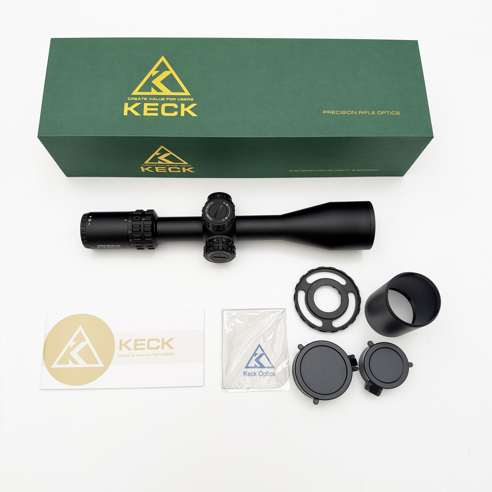 KECK Optics Rifle scope KECK Precision HD | 2-16x50| FFP IR
