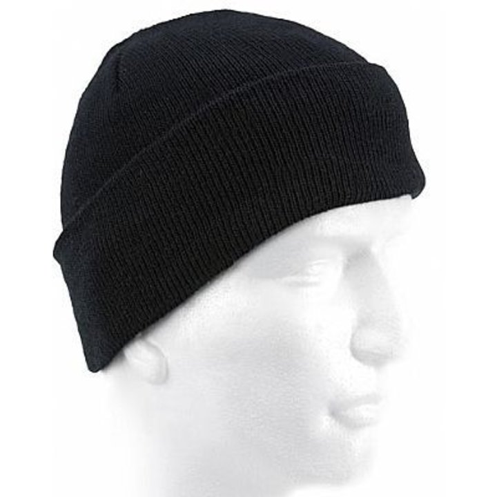 Commando muts fijn gebreid zwart
