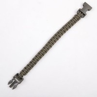 101 Inc Paracord Survival Band Groen & Zwart