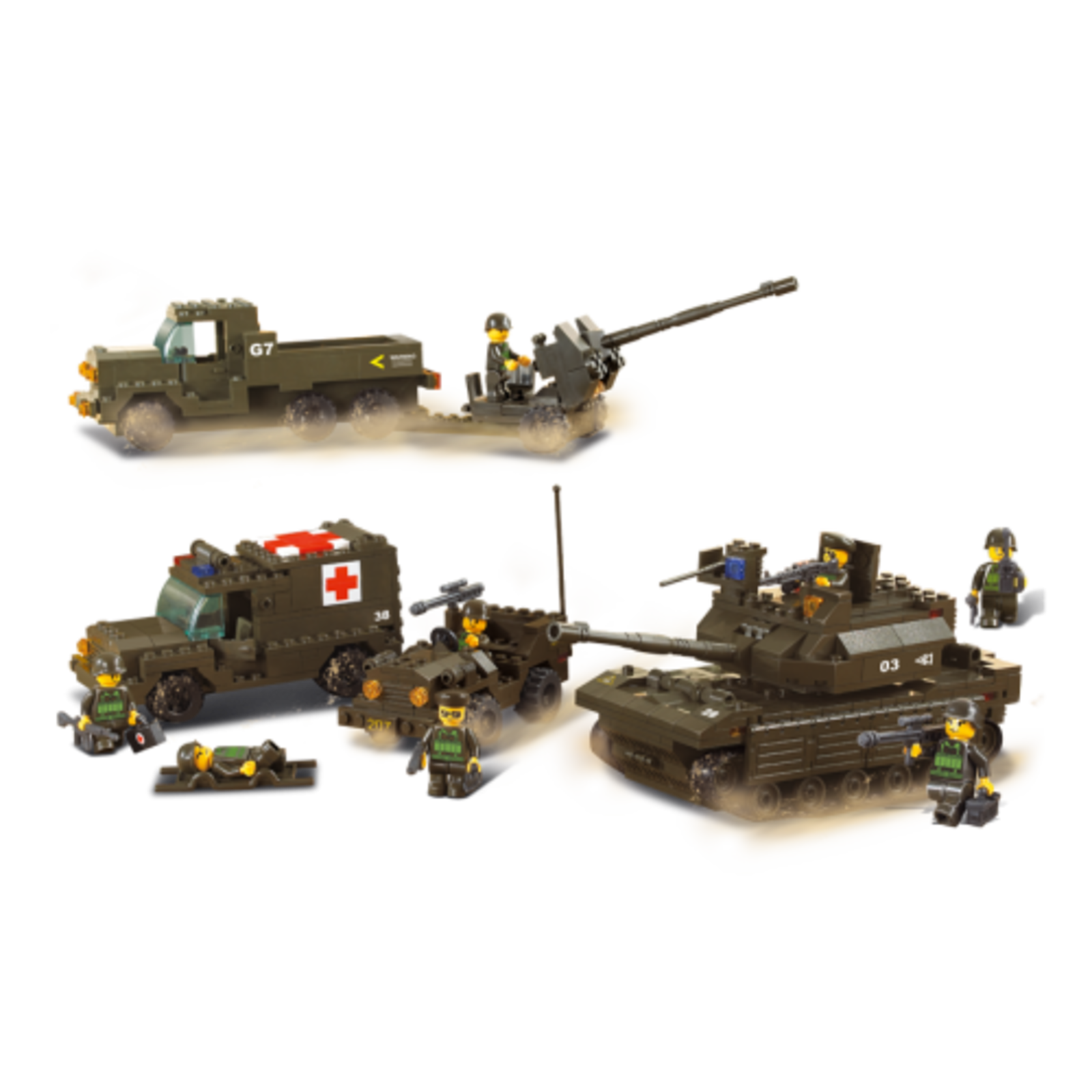 Sluban Sluban Set van 4 Voertuigen