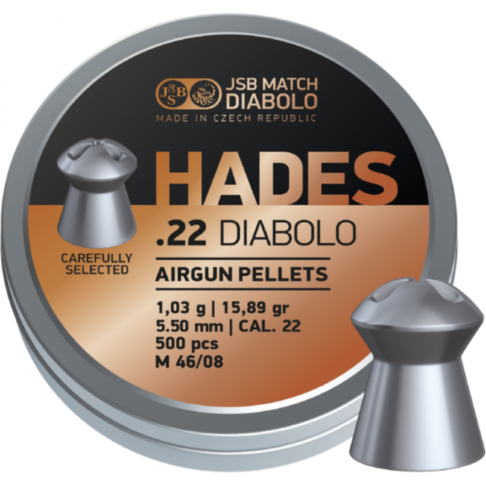 JSB  Exact Hades 5,5mm | 15.89 grains | 500 stuks