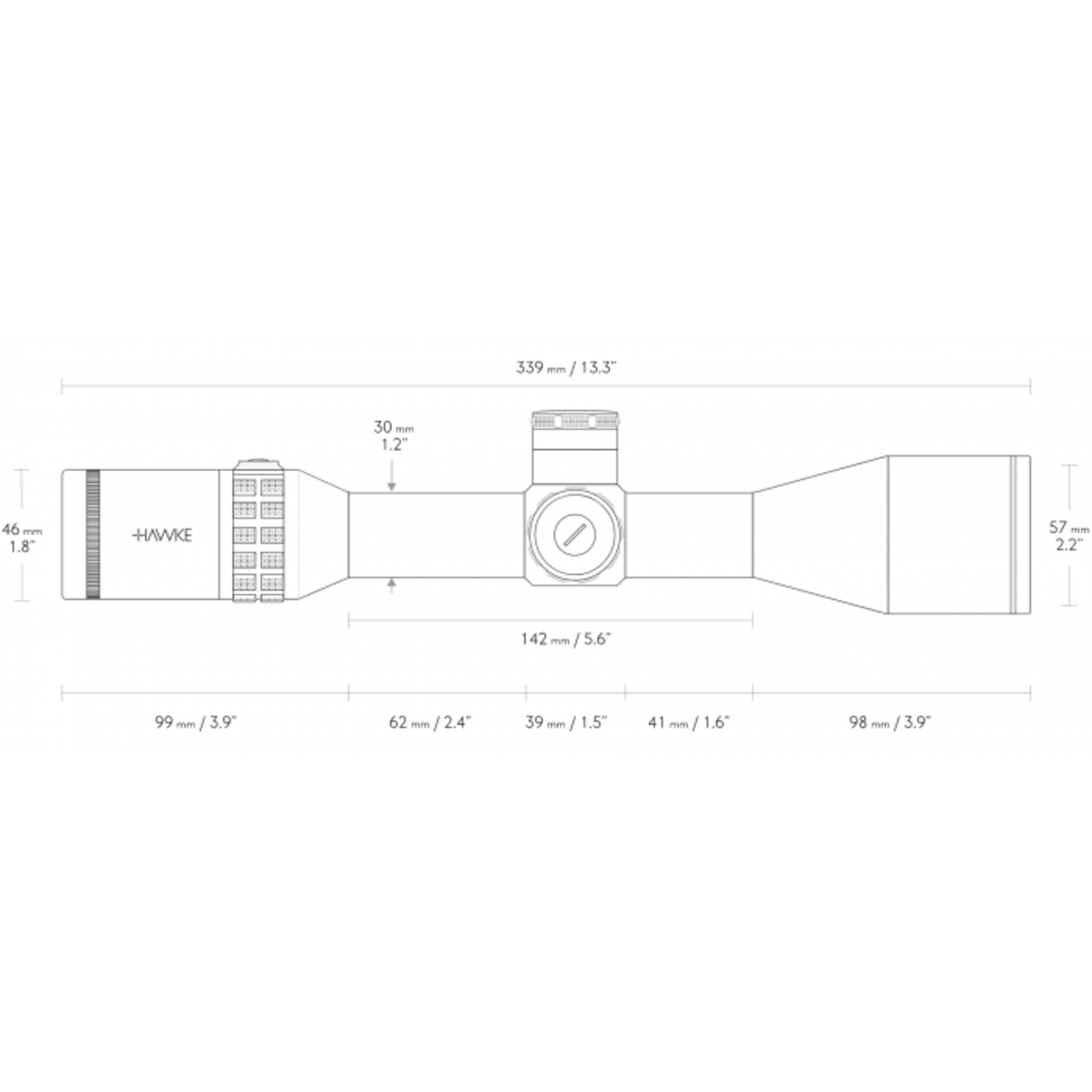 Hawke Hawke Sidewinder 4-16x50 SF 10xhalf Mil