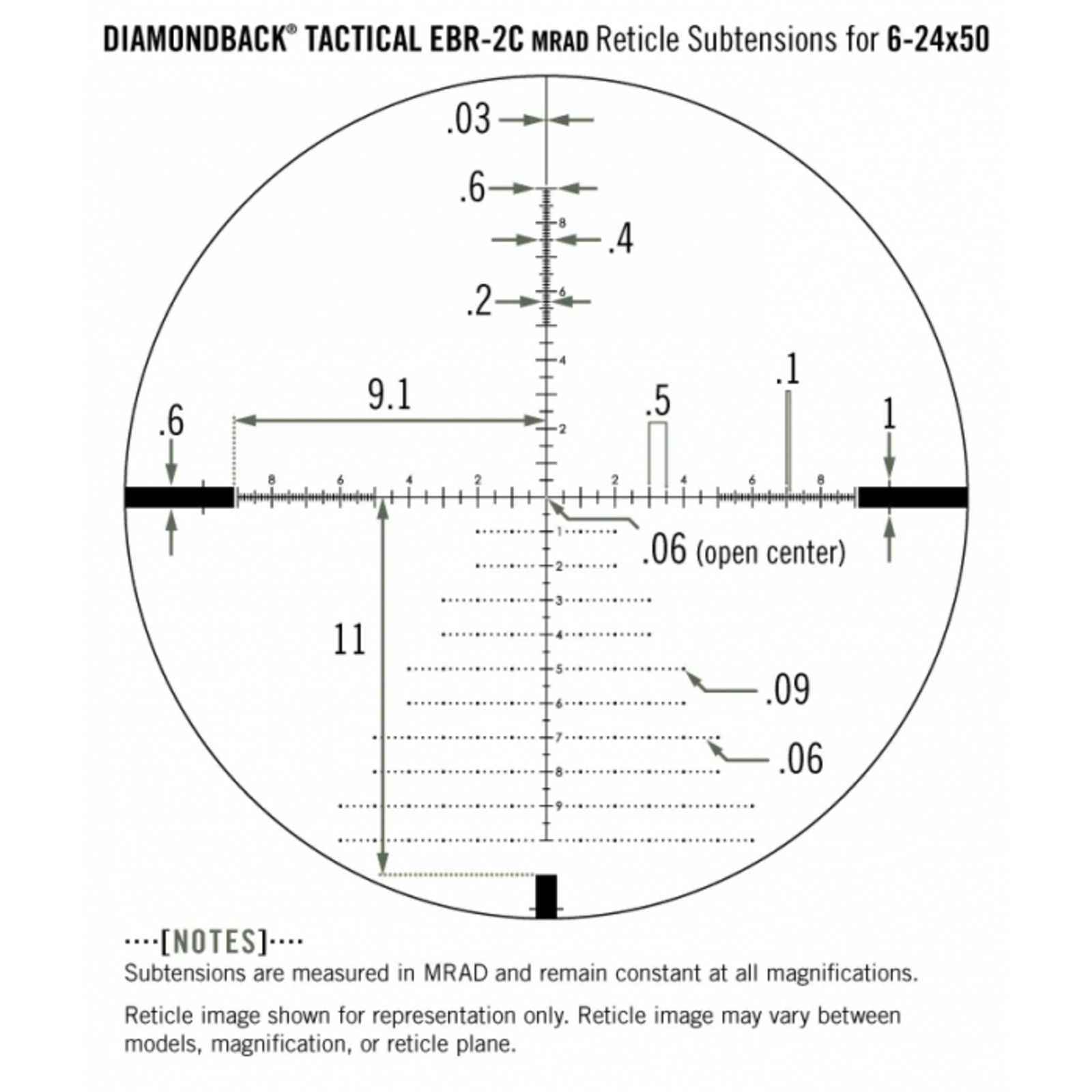 Vortex Diamondback Tactical 6-24x50 EBR-2C MRAD FFP