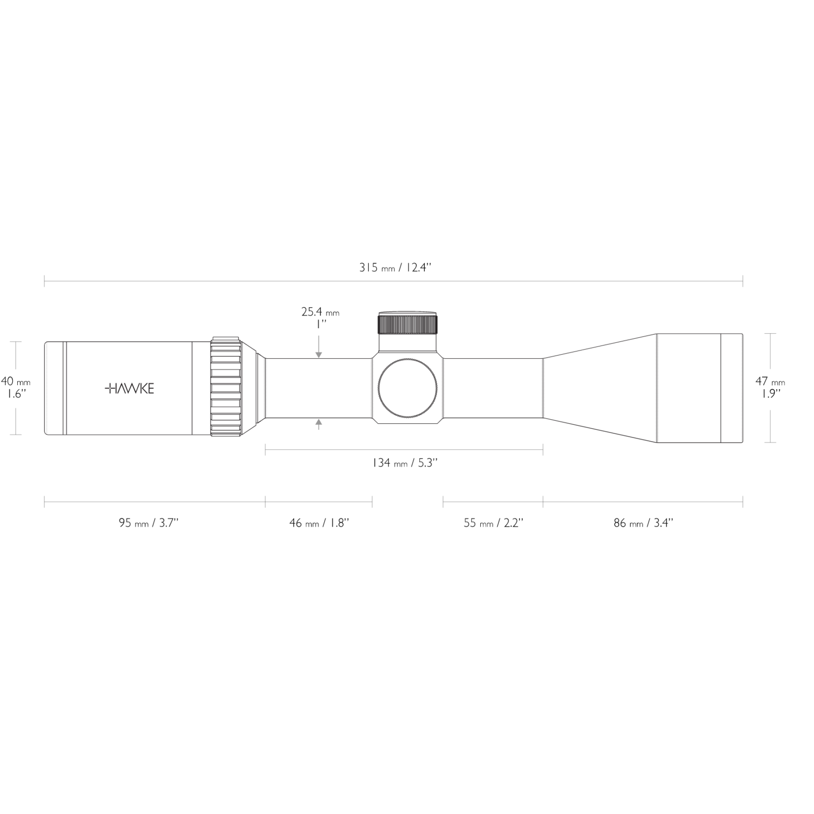 Hawke Vantage 3-9x40 Mildot