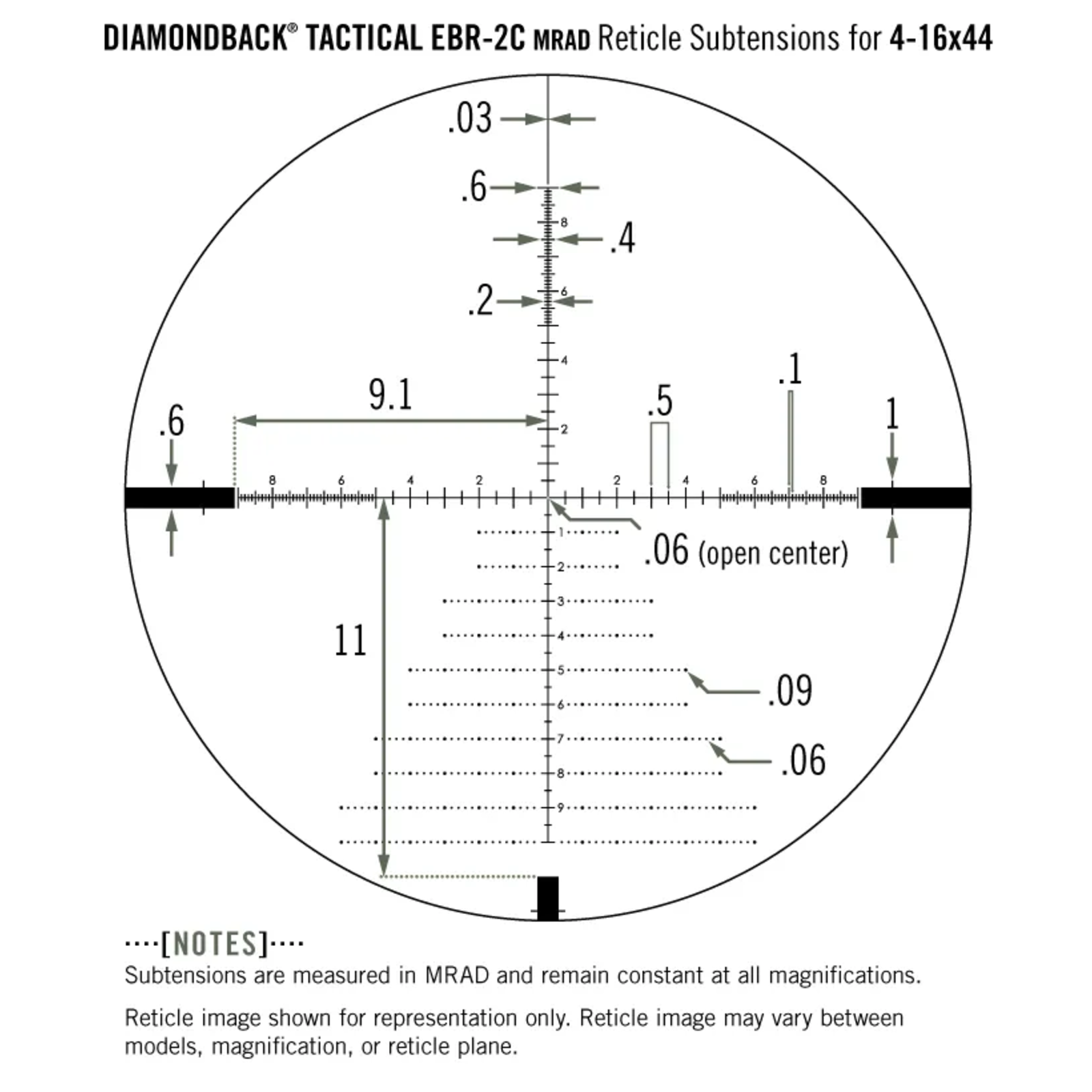 Vortex Diamondback Tactical 4-16x44 EBR-2C MRAD FFP