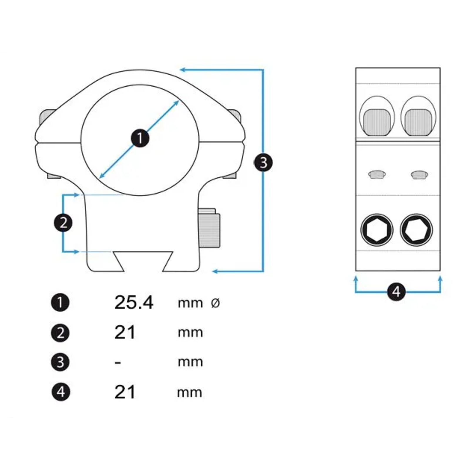 UTG Montage Accushot 1" | High | 9-11mm Dovetail