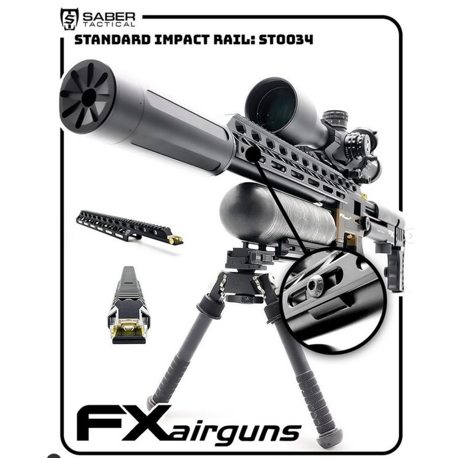 Saber Tactical Top Rail Support (TRS) voor FX Impact