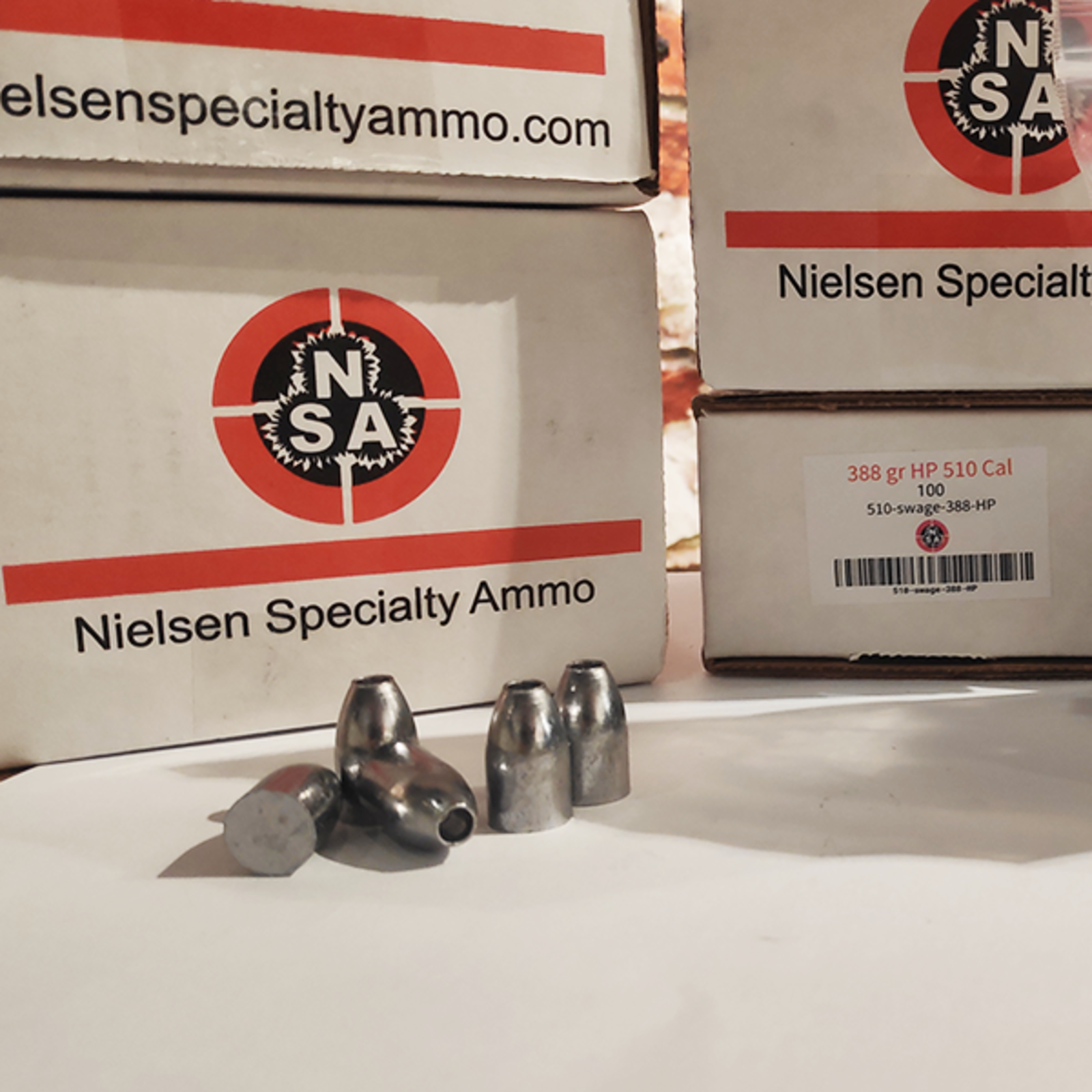 NSA Nielsen Specialty Ammo NSA Hollow point Dish base Slugs .510 (12.95mm)  | 388 grains | 50 stuks