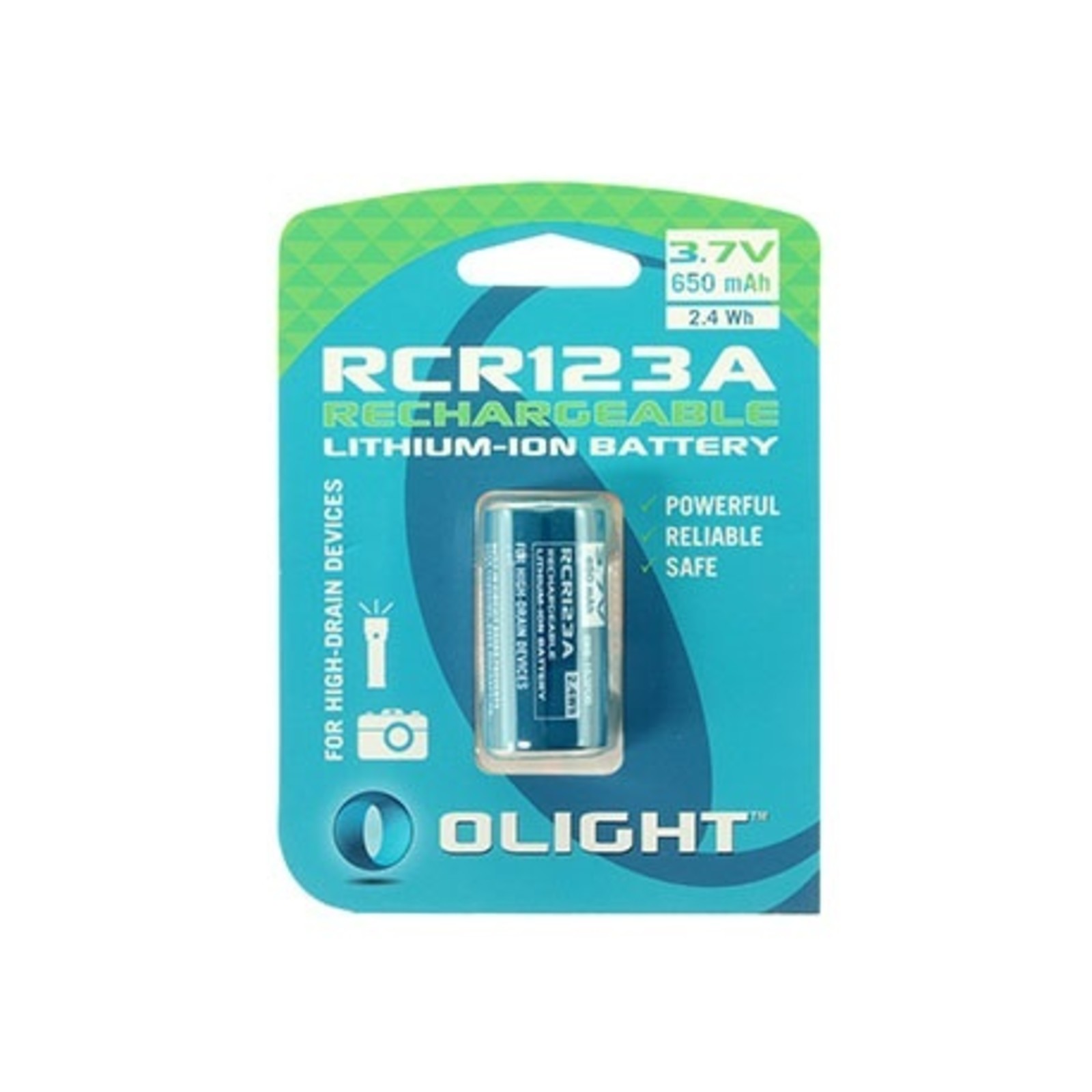 OLight RCR123A oplaadbare Li-Ion batterij