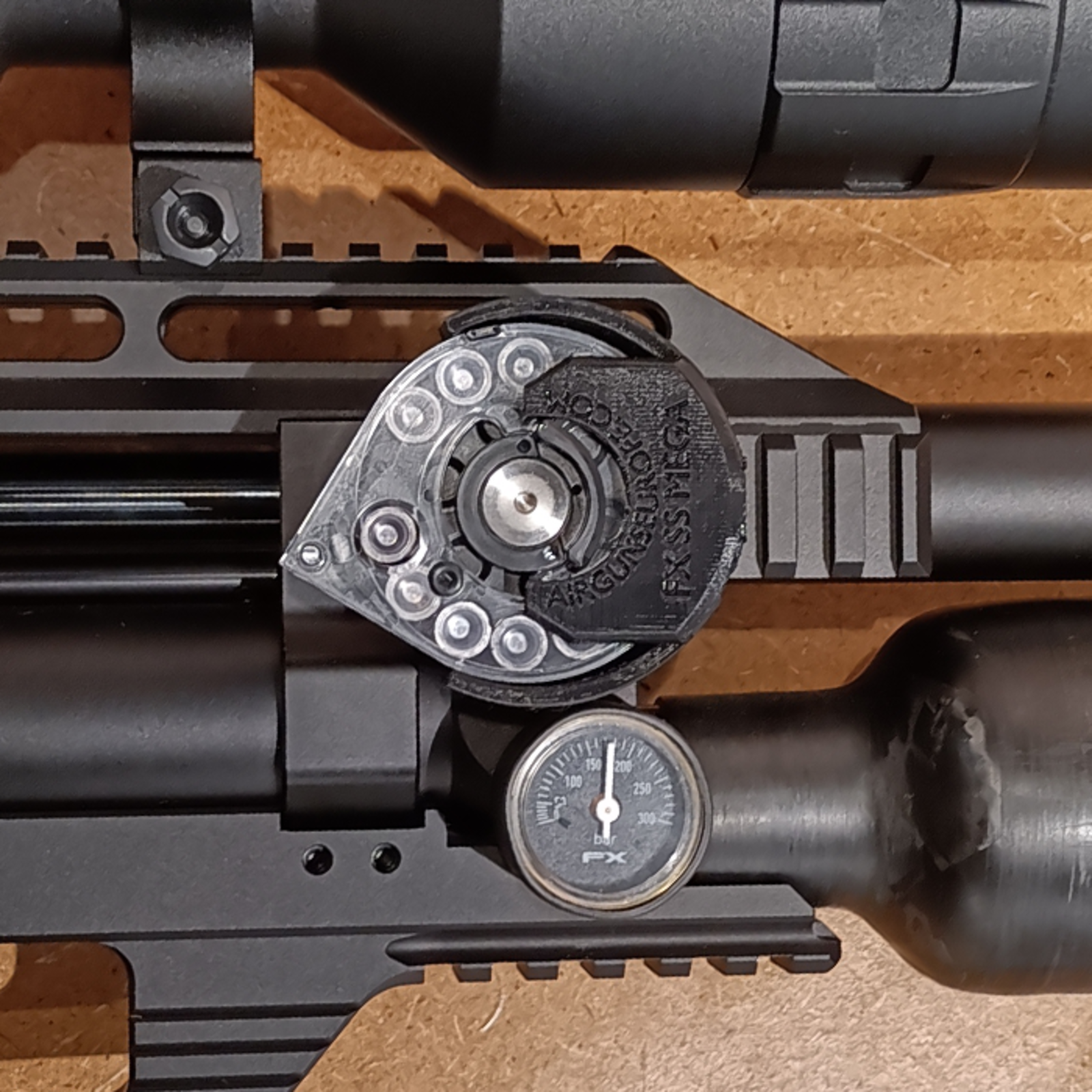 Airgunseurope FX Side Shot Mega magazijnhouder | 22mm picatinny