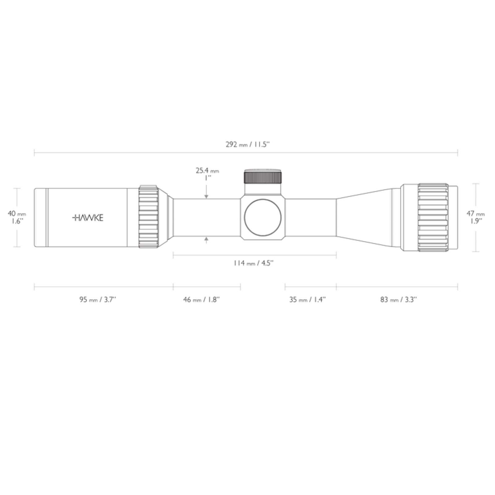 Hawke Vantage 2-7x32 AO Mildot