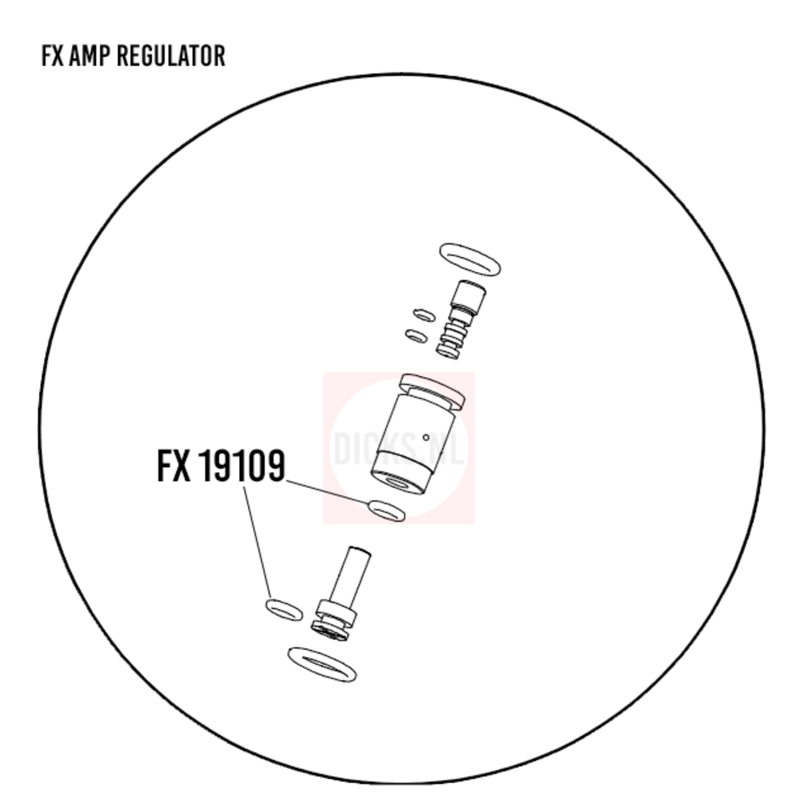 FX Airguns 2x FX 19109 | AMP Regulator rod & inner housing o-ringen