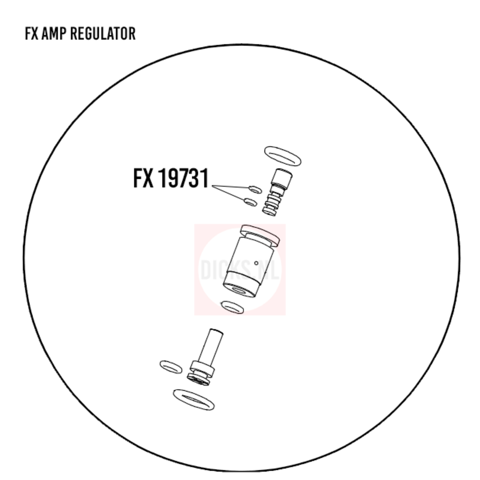 FX Airguns 2x FX 19731 | AMP Regulator stelschroef o-ringen