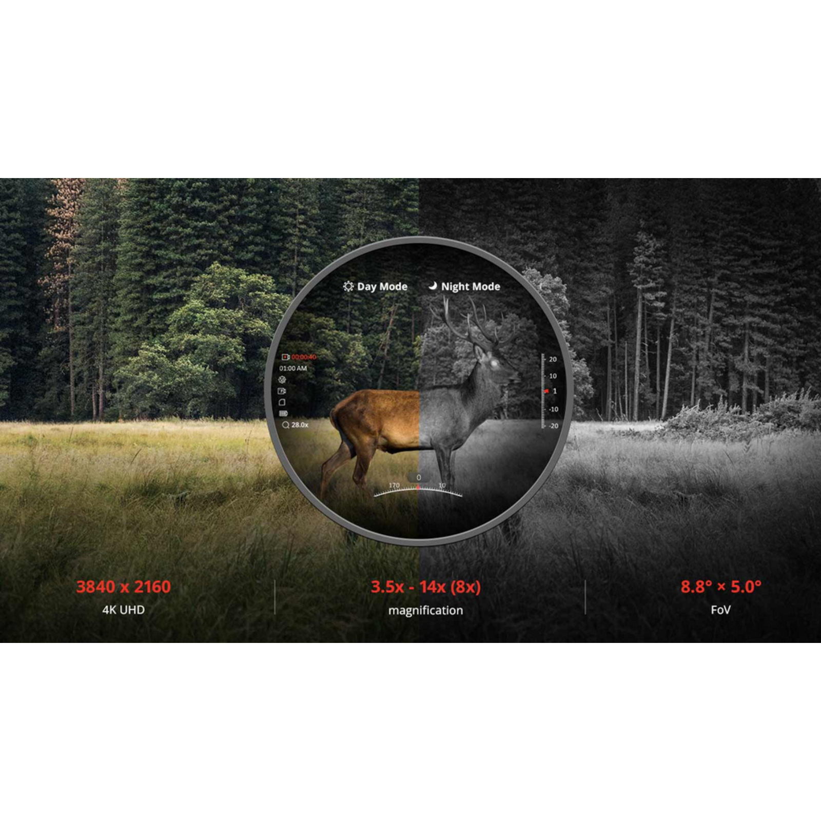 HIKMICRO Alpex 4K A50EL | LRF Ballistisch Dag/Nachtzichtkijker