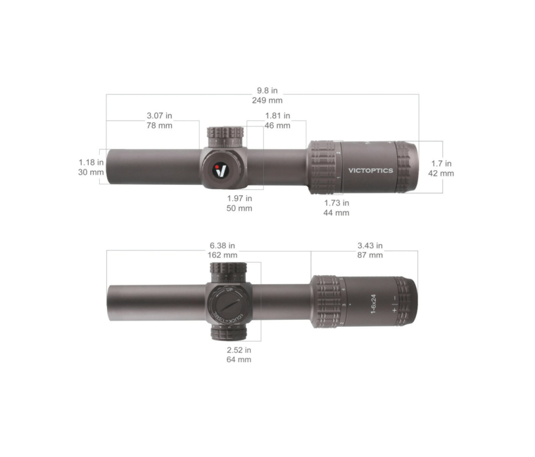 VictOptics S6 1-6x24 VI-CTSIX LPVO | Coyote FDE - Dicks Dumpstore
