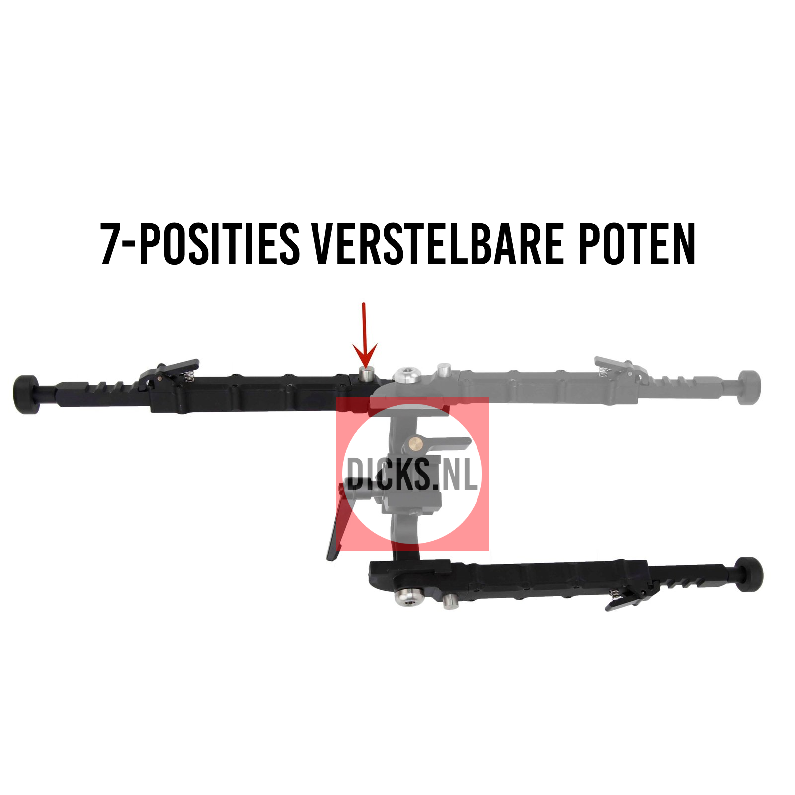 Airgunseurope AG-7 Verstelbare bipod | Wide Stance