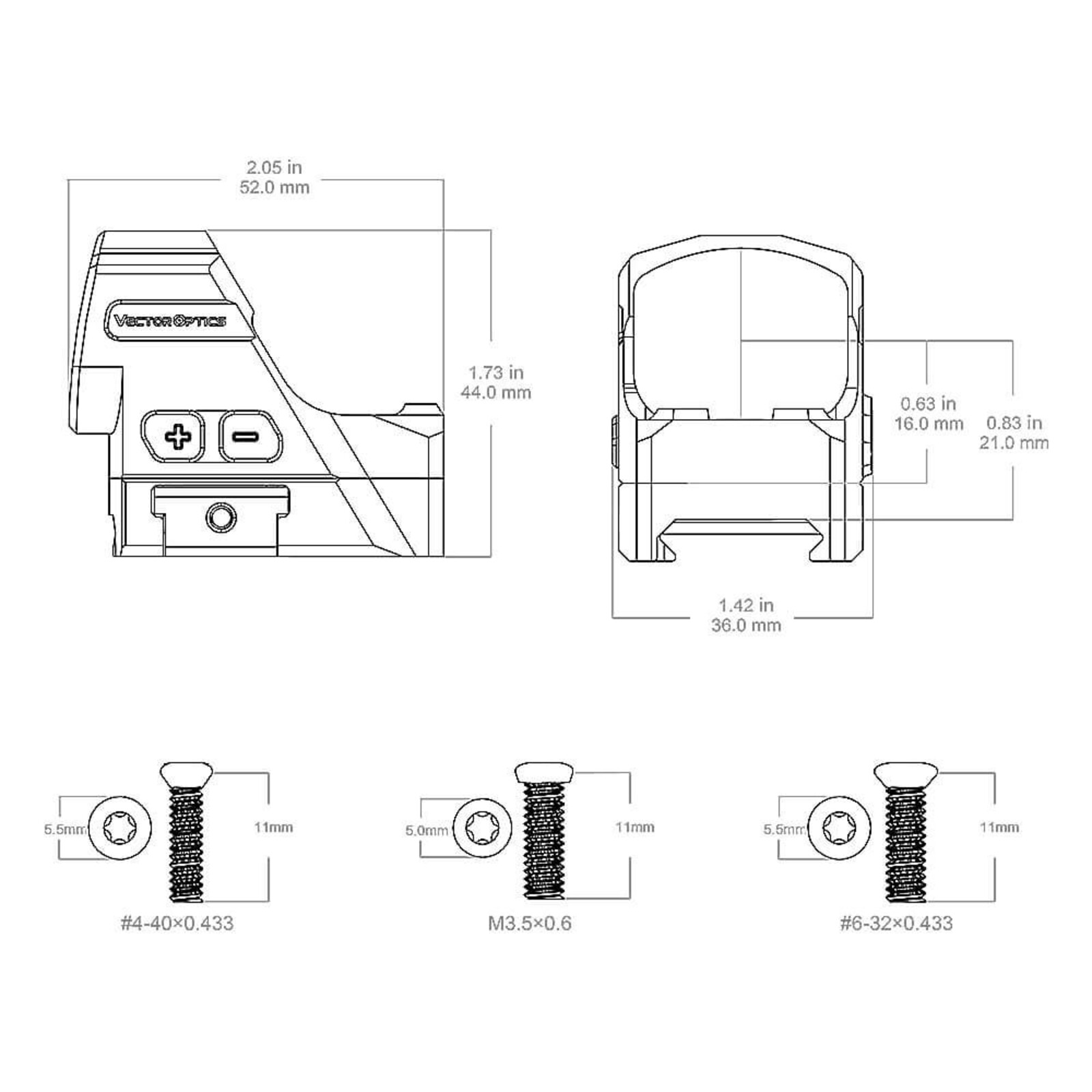Vector Optics Red Dot Vector Optics Frenzy 1x24x29 GenII | RMR/Weaver