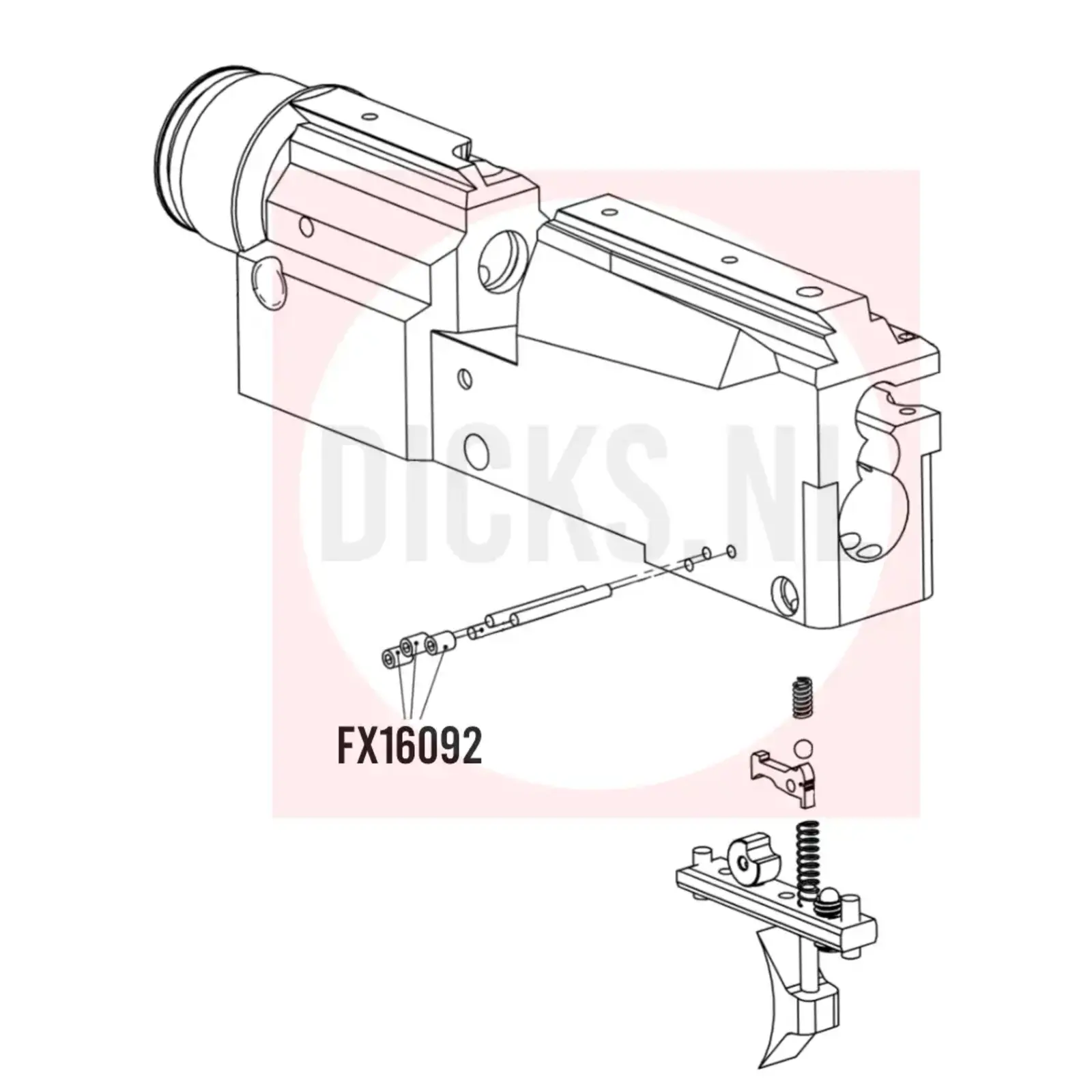 FX Airguns FX 16092 Borgschroef trekkerassen FX DRS/Panthera/Dynamic