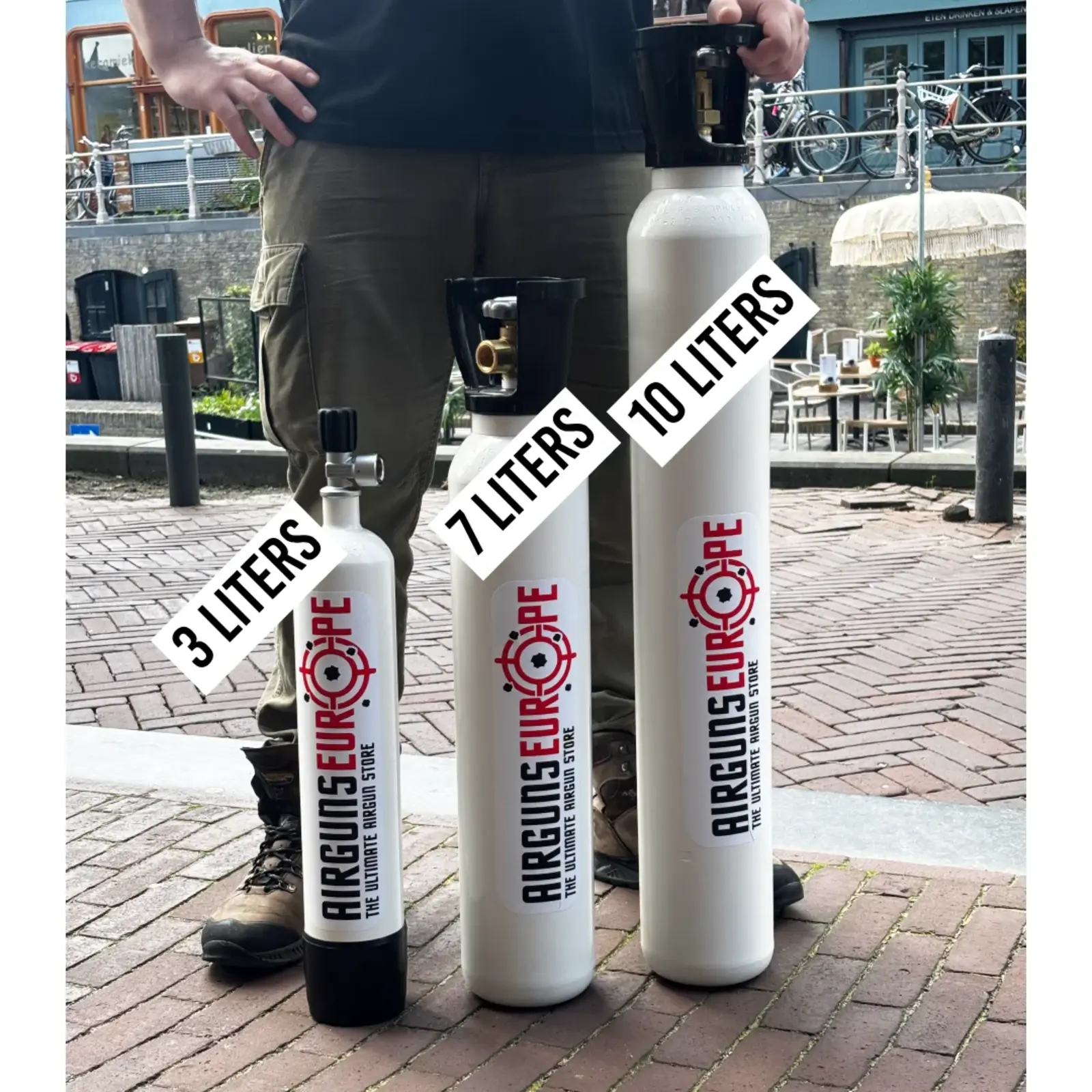 Airgunseurope Persluchtfles + Vulset & Manometer | 300 bar | 3 Liter