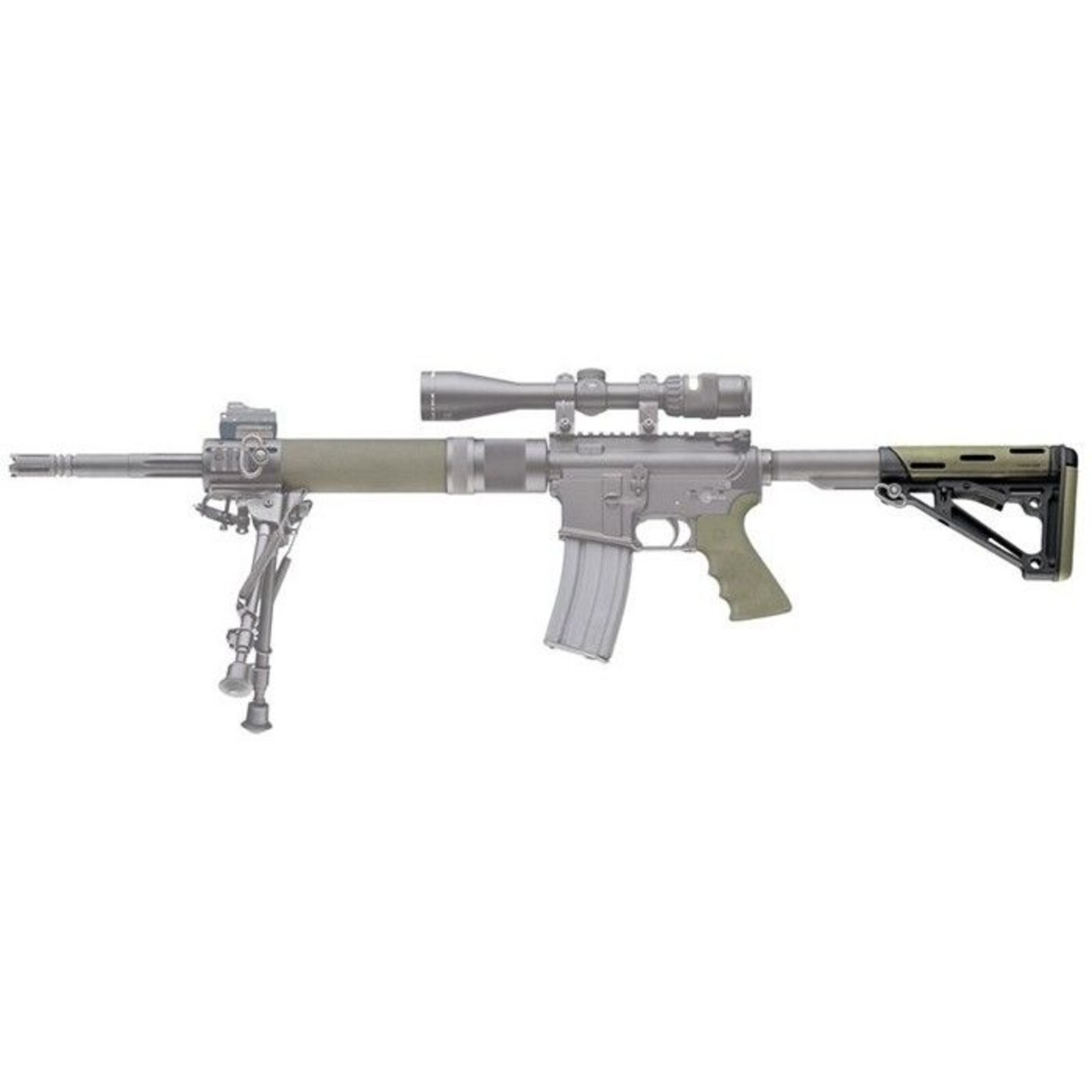 Hogue Kolf + greep Hogue AR15 OMCB Mil-Spec | OD Green