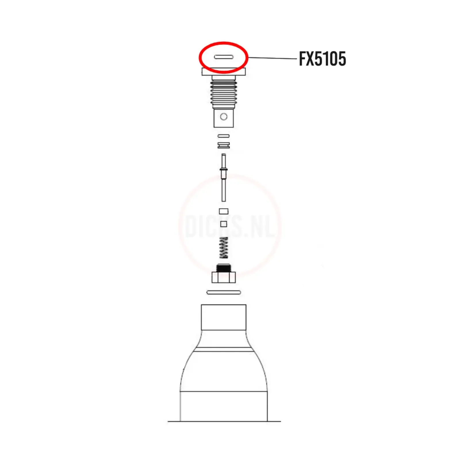 FX Airguns FX5105 FX Bottle connector seal