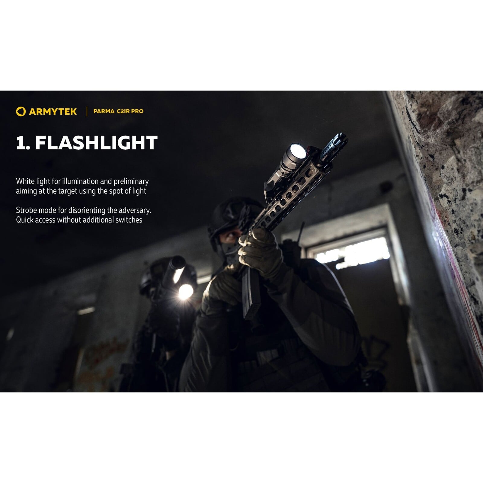 Armytek Parma C2IR Pro | Wit licht + 940 IR