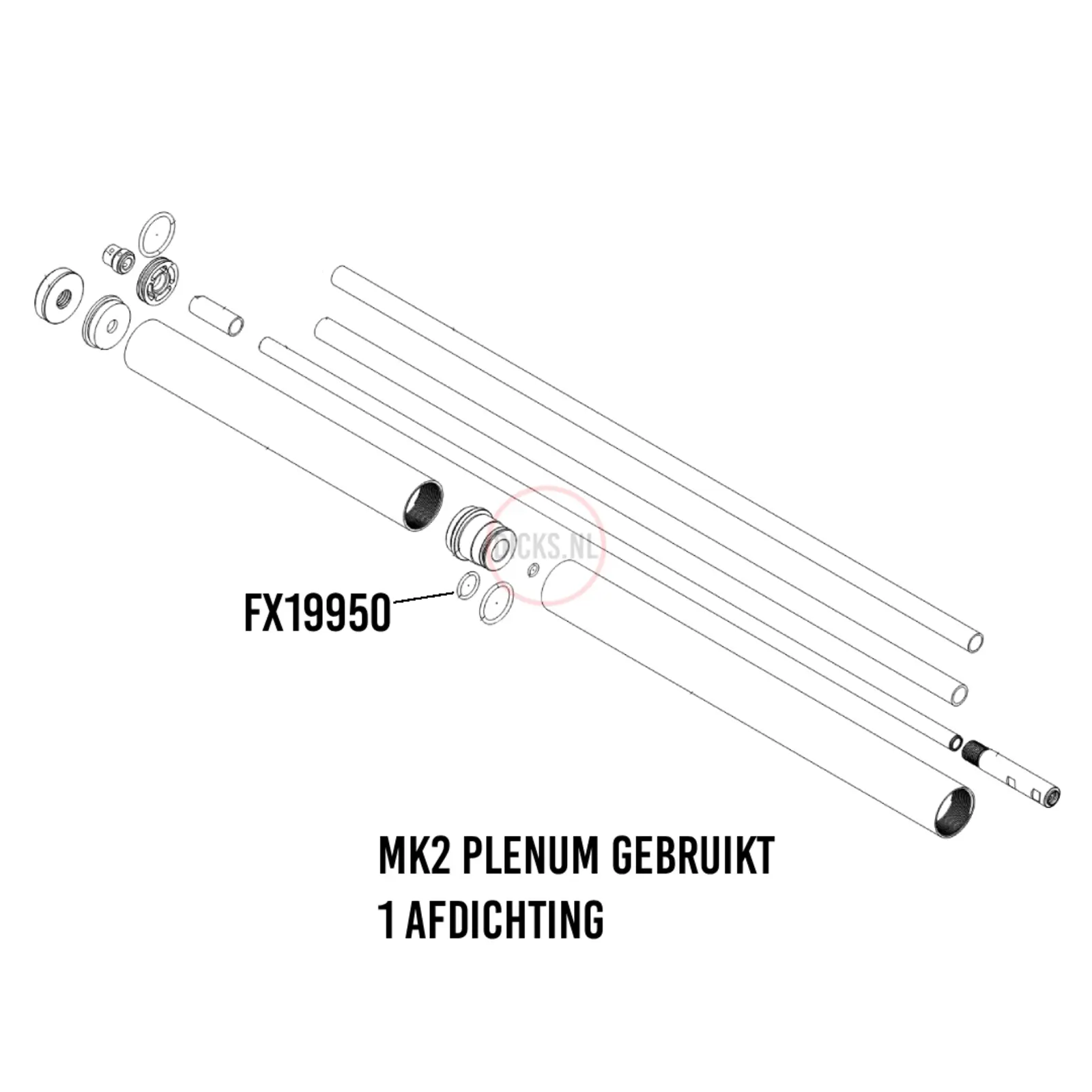 FX Airguns FX19950 FX Dynamic plenum end interne o-ring