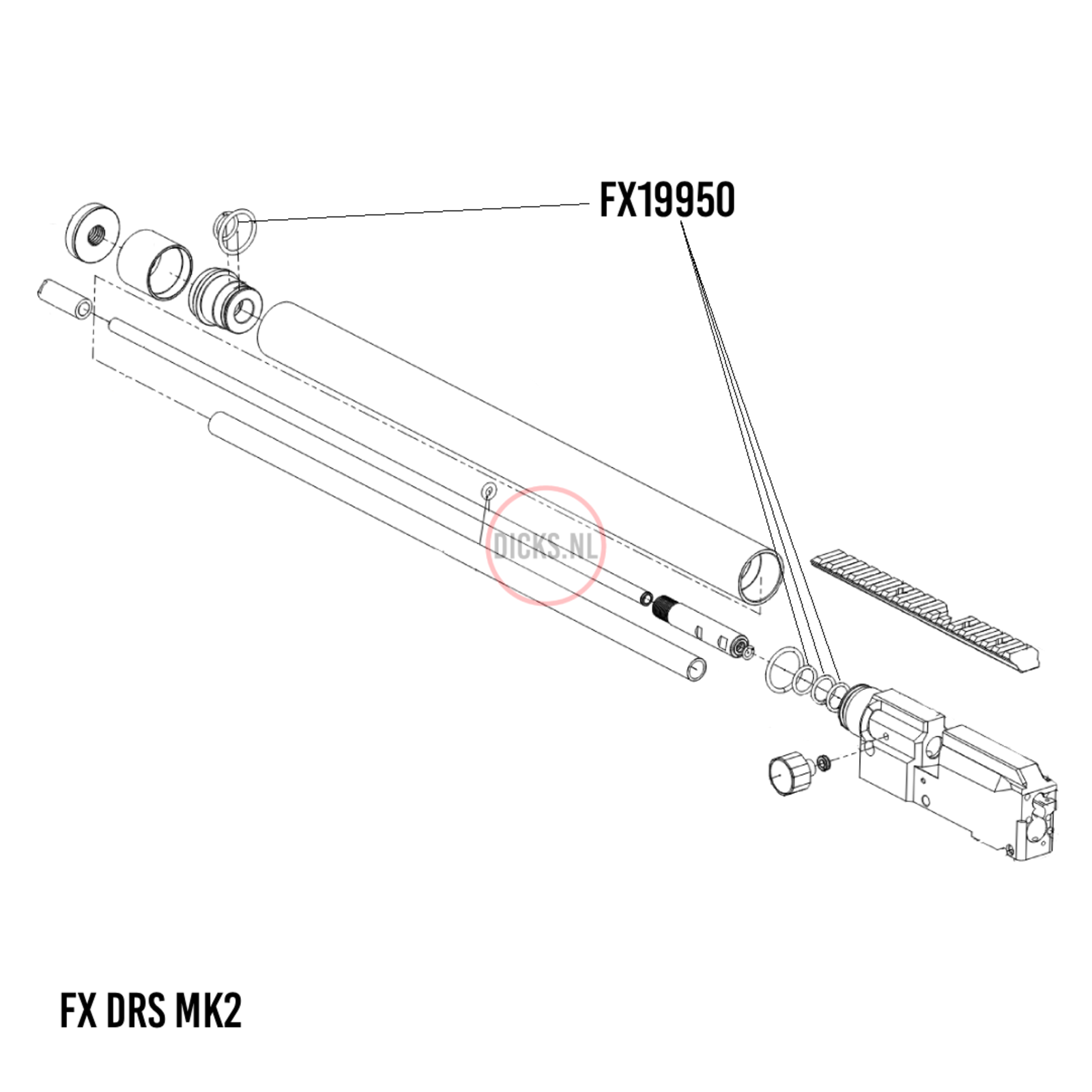 FX Airguns FX19950 FX DRS Barrel-Air tube seal