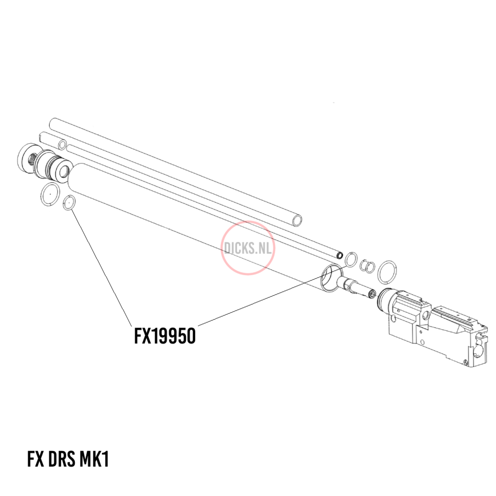 FX Airguns FX19950 FX DRS Barrel-Air tube seal