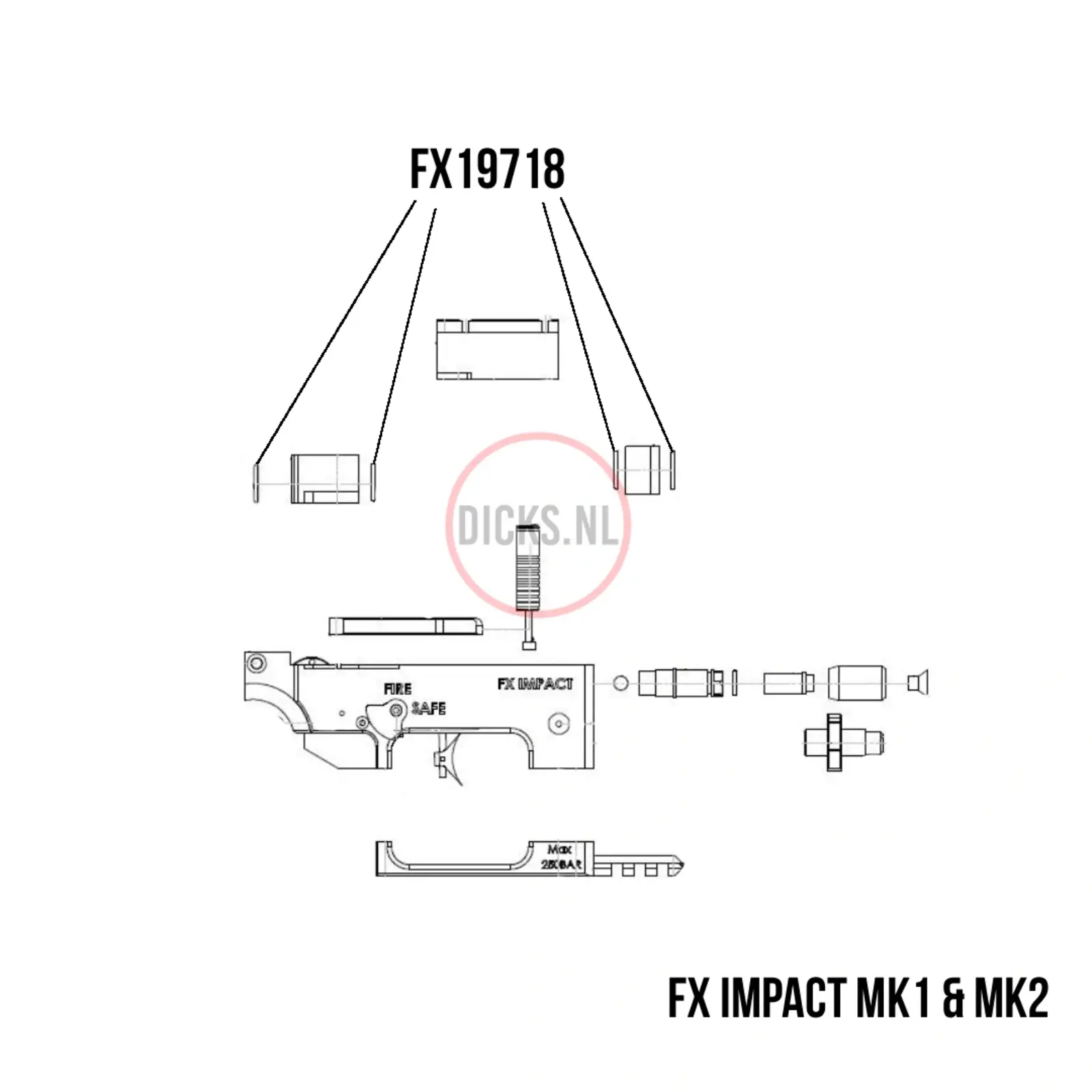 FX Airguns FX19718 FX Impact Barrel centreerring