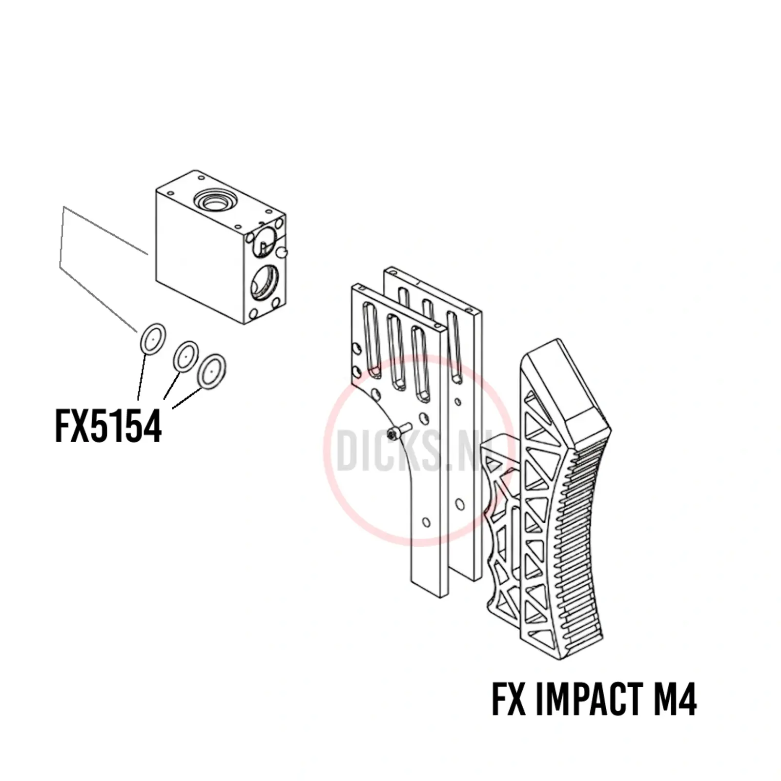 FX Airguns FX5154 Valve house ext. seal o-ring