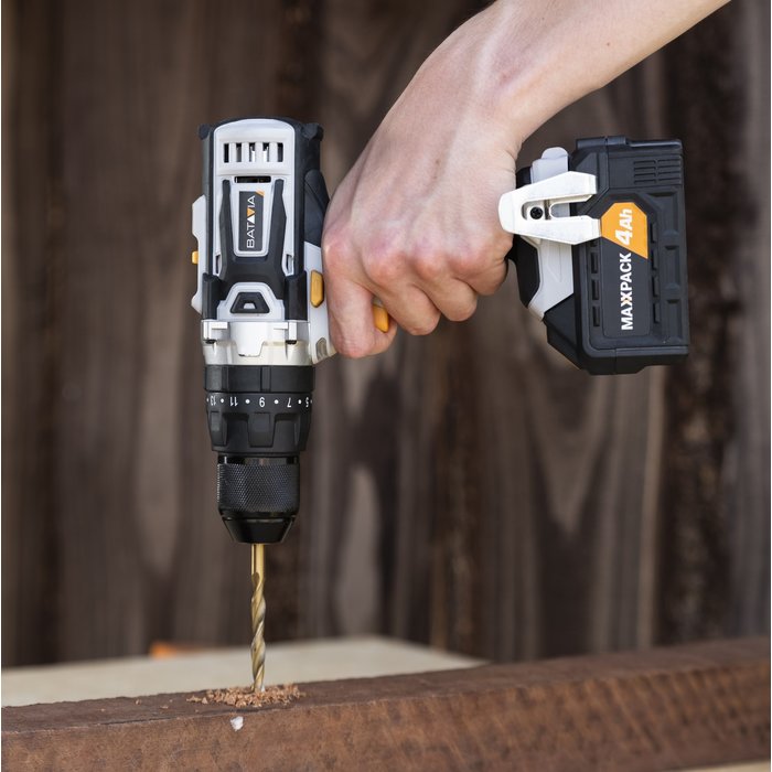 Batavia Klopboormachine op Accu 18 Volt | Incl. 2 accu's, lader & opbergkoffer